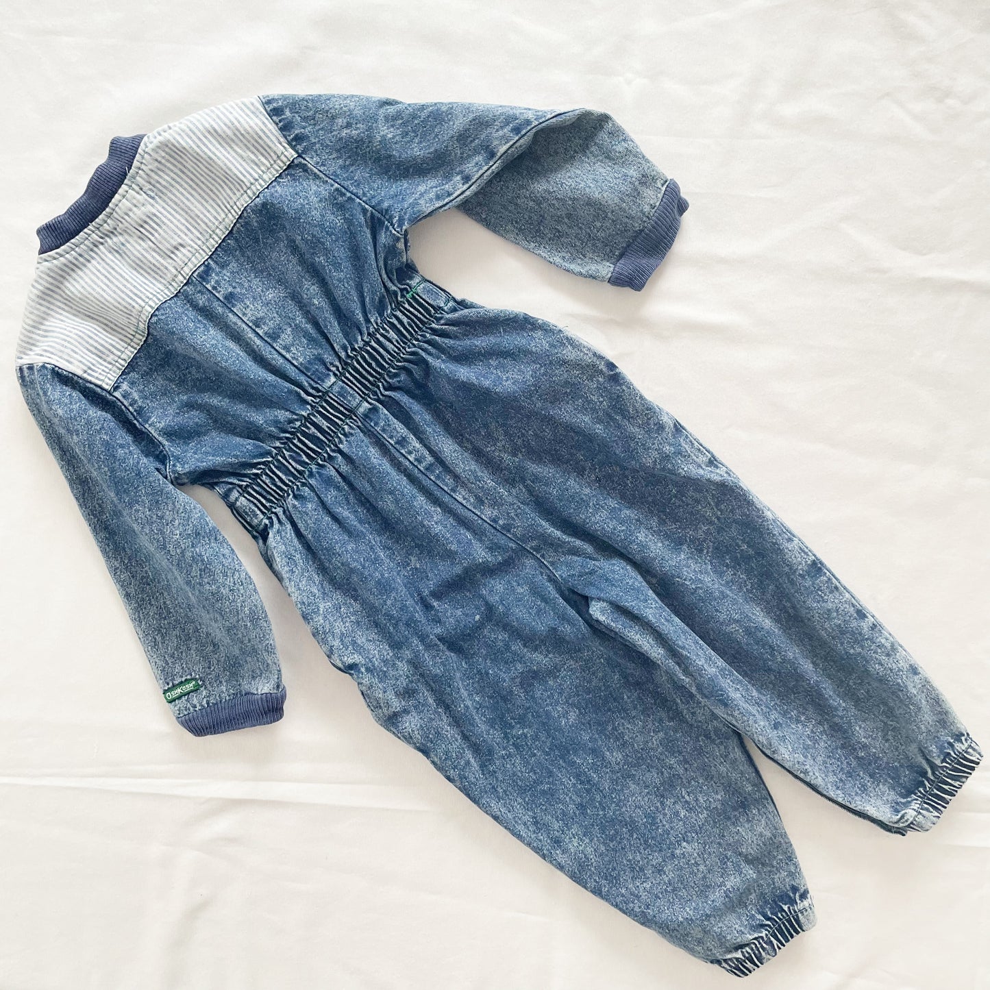OshKosh Joe’s Garage Acid Wash Jumpsuit - Yellow Clover Vintage Kids Clothes