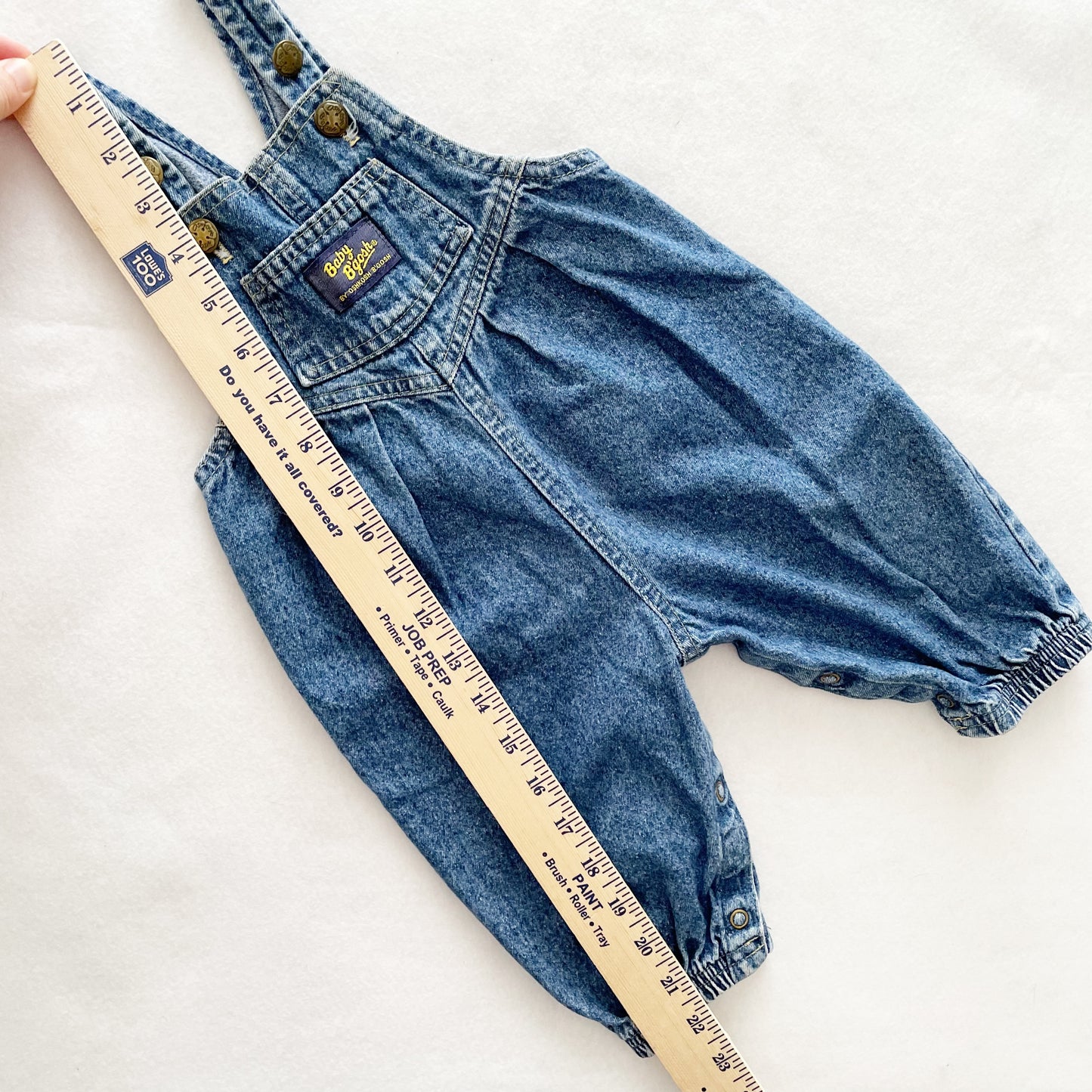 Baby B’gosh Denim Bubble Overalls - Yellow Clover Vintage Kids Clothes