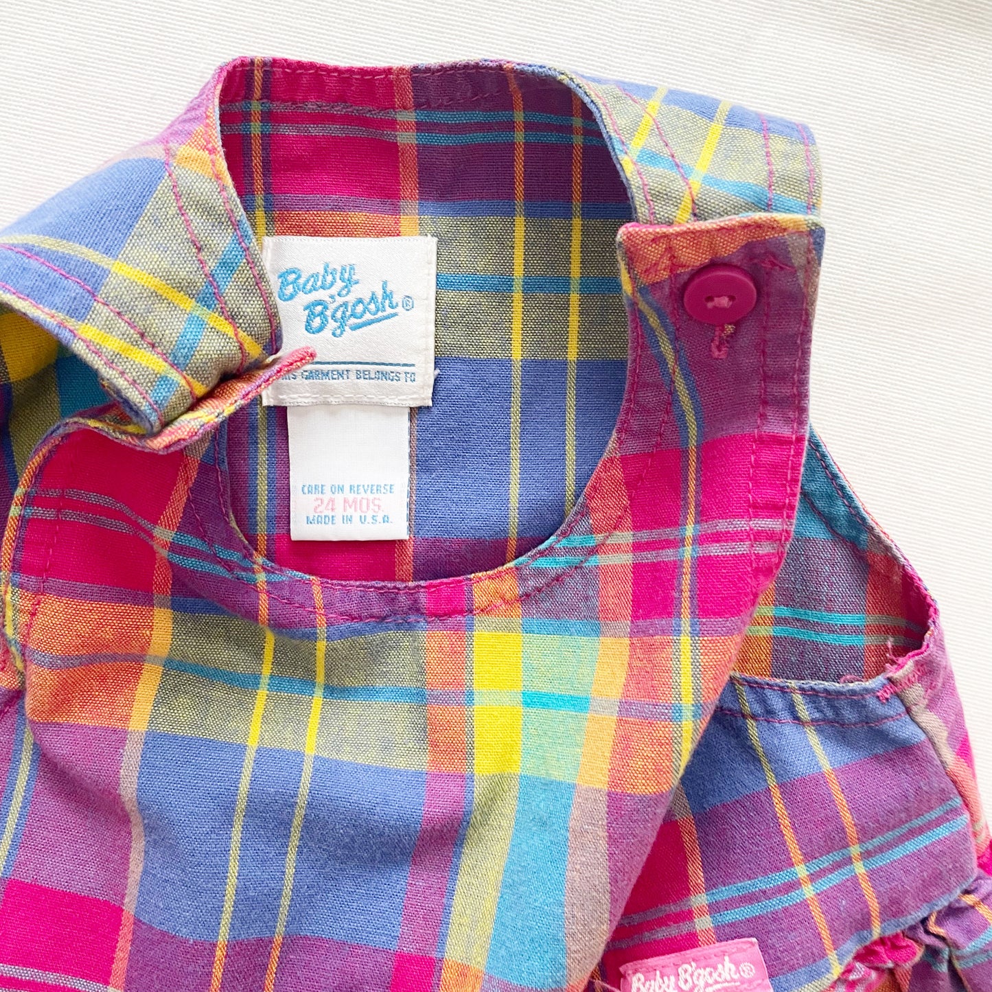 Baby B’gosh Rainbow Plaid Bubble Set