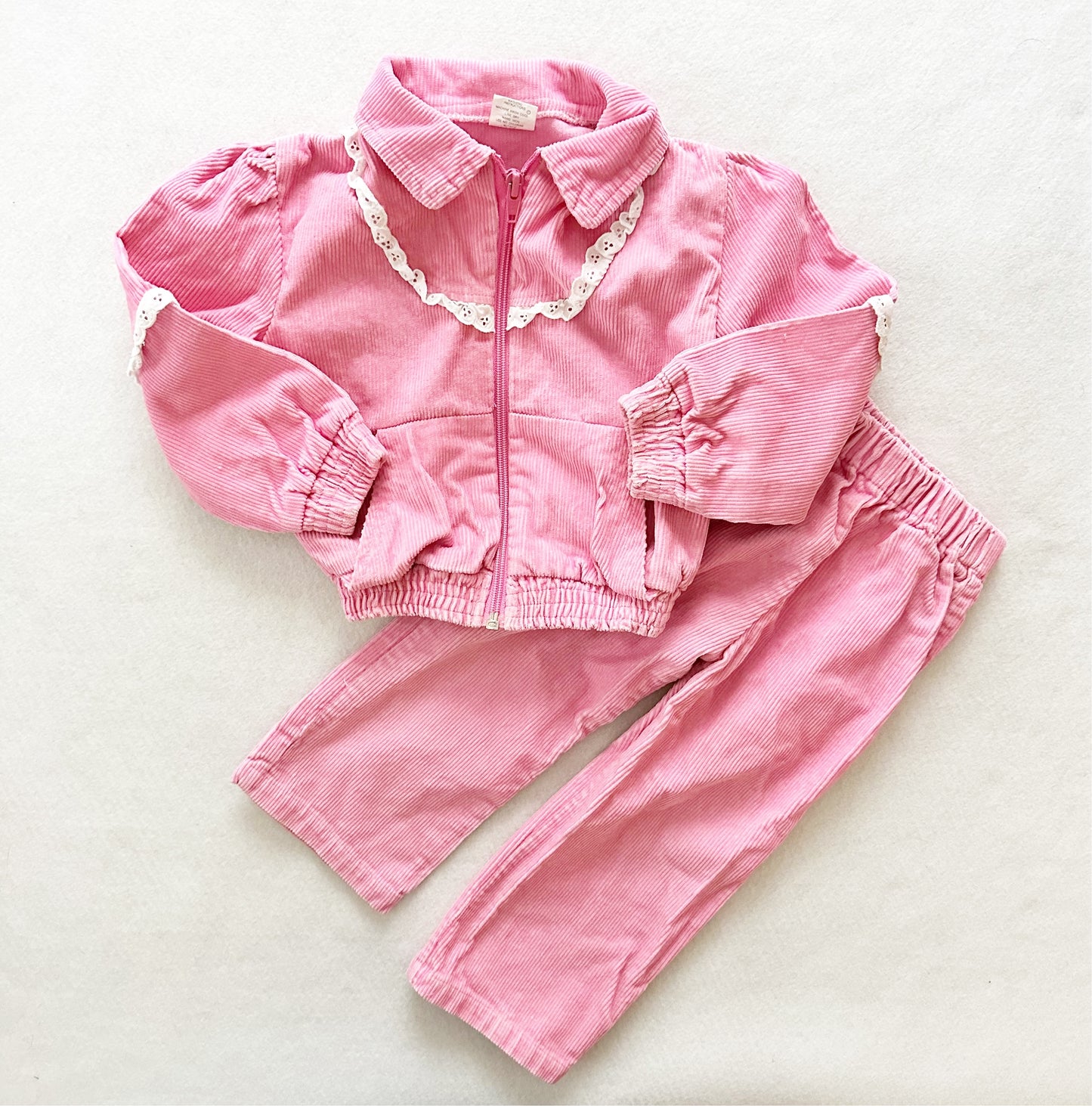Vintage Cuties By Judy Cord Jacket and Pants Baby Set