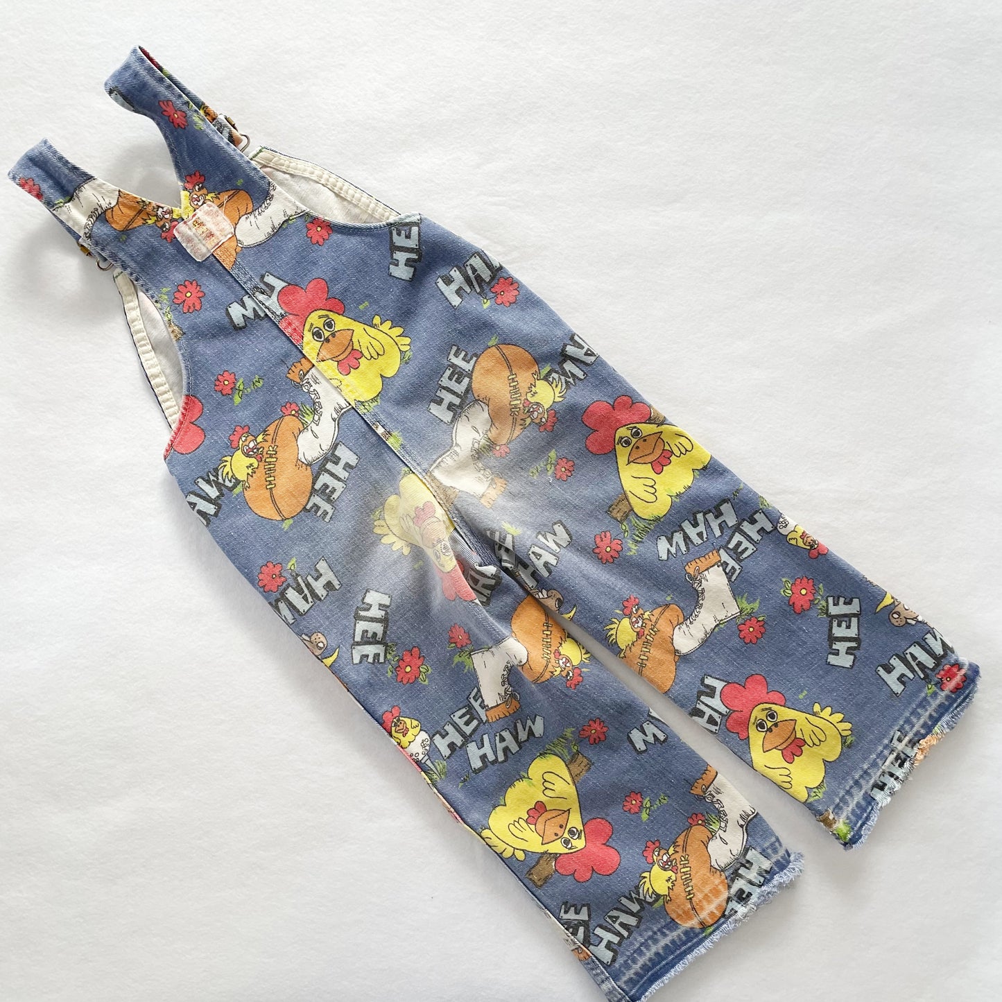 Liberty Hee Haw Overalls - Yellow Clover Vintage Kids Clothes