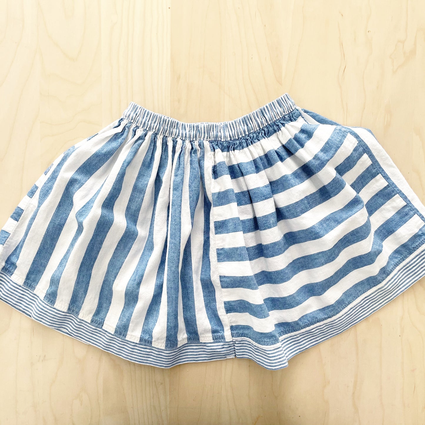 OshKosh Chambray Stripe Skirt - Yellow Clover Vintage Kids Clothes