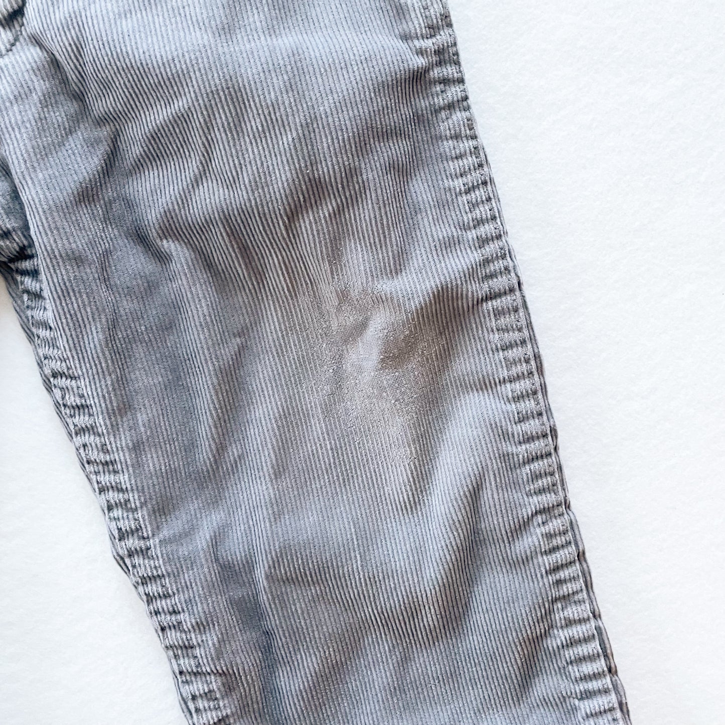 OshKosh Gray Fine Cord Overalls - Yellow Clover Vintage Kids Clothes