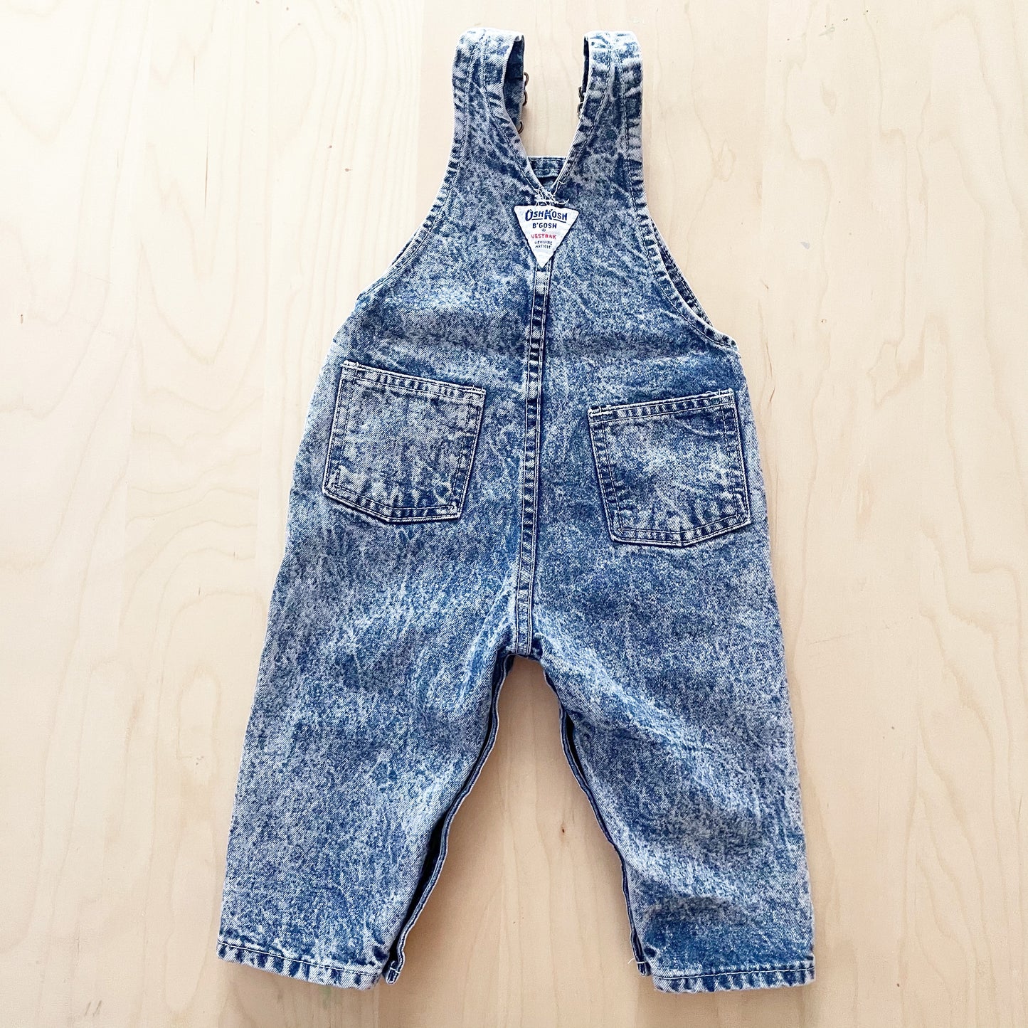 Vintage OshKosh Acid Wash Overalls - Yellow Clover Vintage Kids Clothes