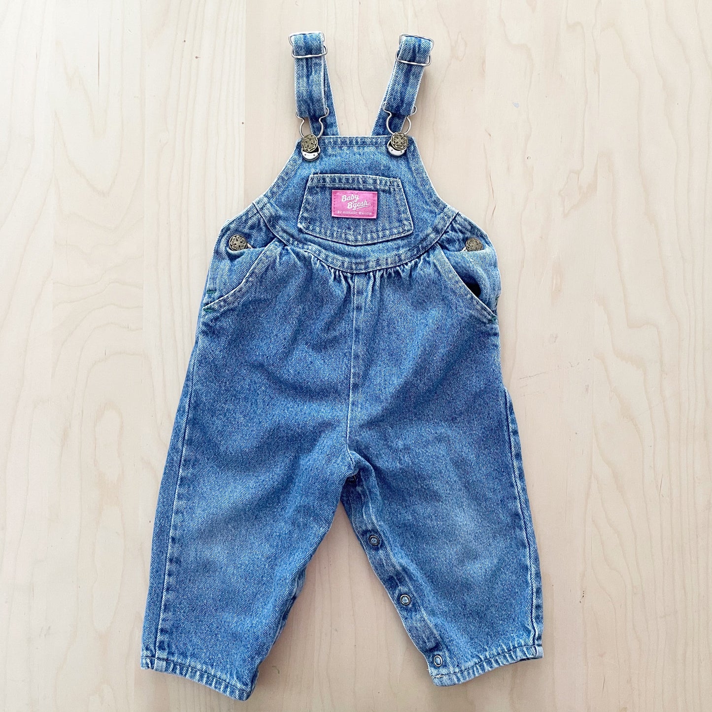 Vintage OshKosh Baby B’gosh Scoop Cut Denim Overalls