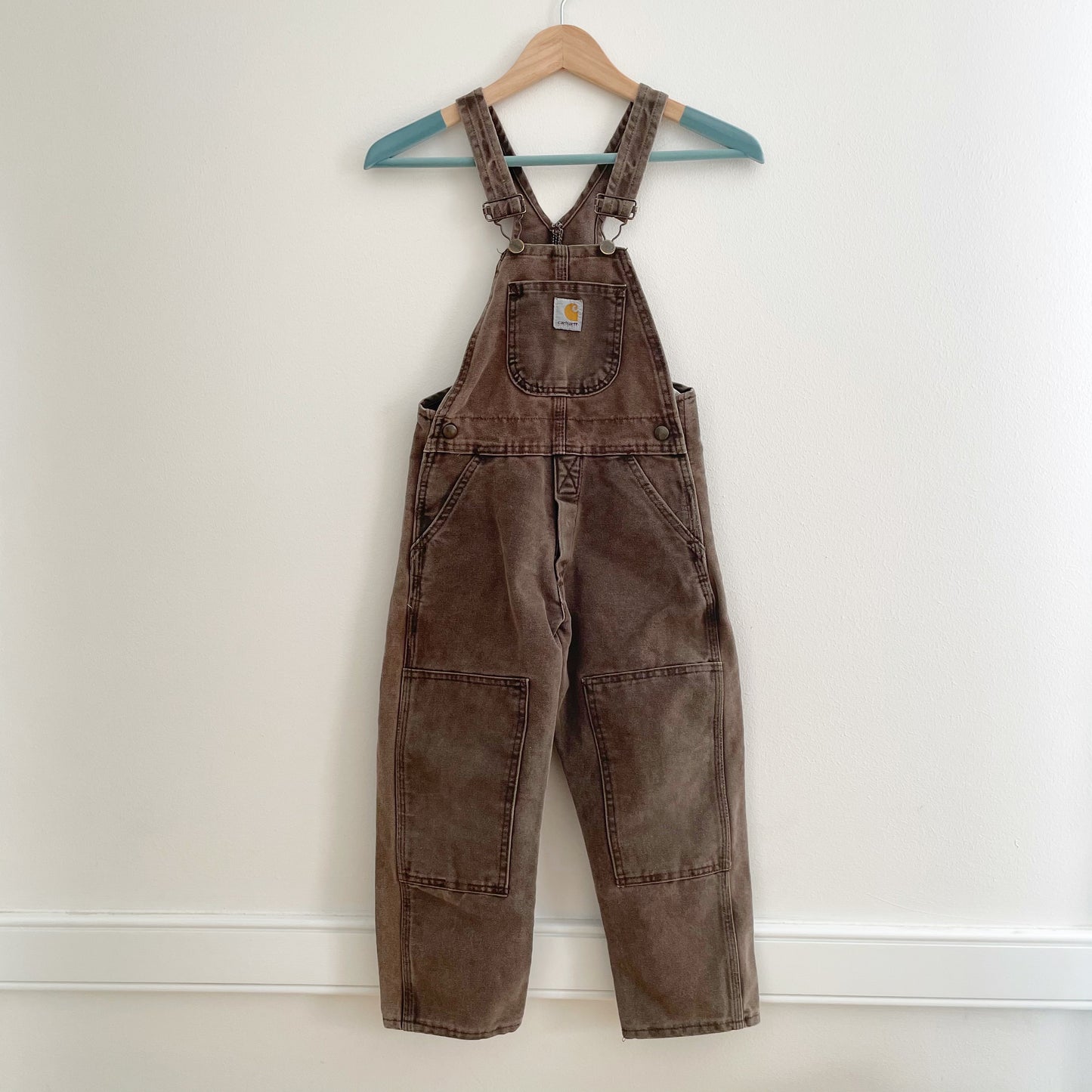 Vintage Brown Carhartt Overalls - Yellow Clover Vintage Kids Clothes