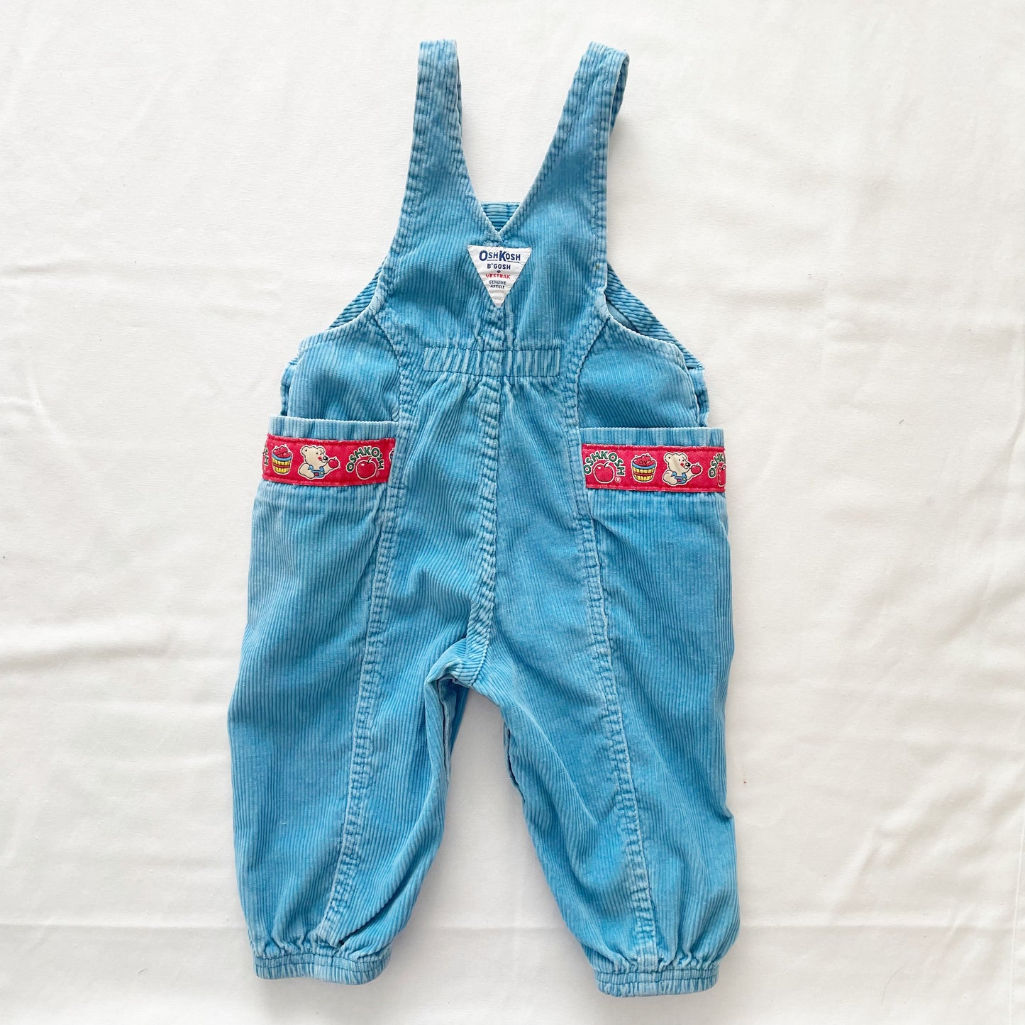 OshKosh Chunky Cord Apple Bears Overalls