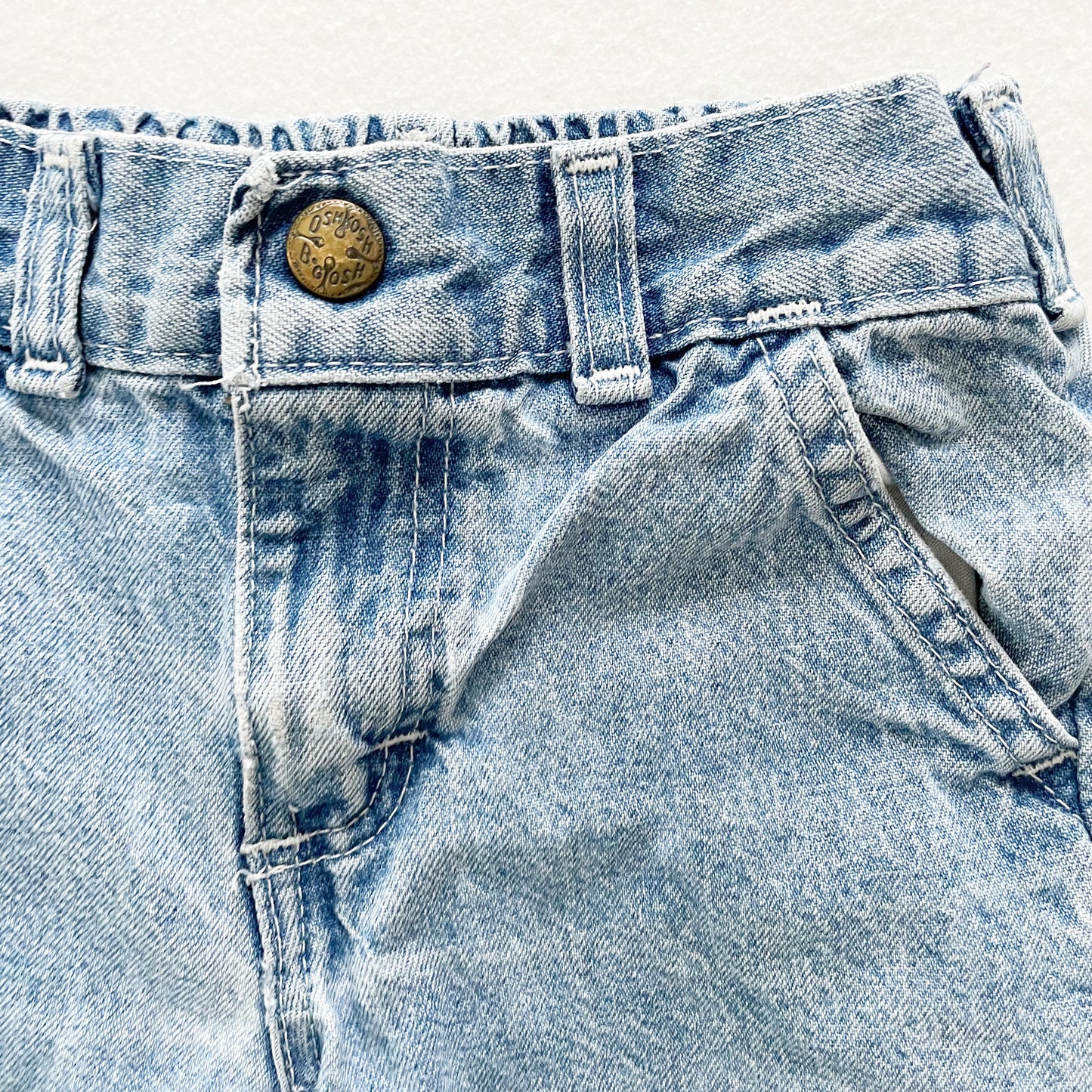 OshKosh Medium Light Wash Jeans - Yellow Clover Vintage Kids Clothes