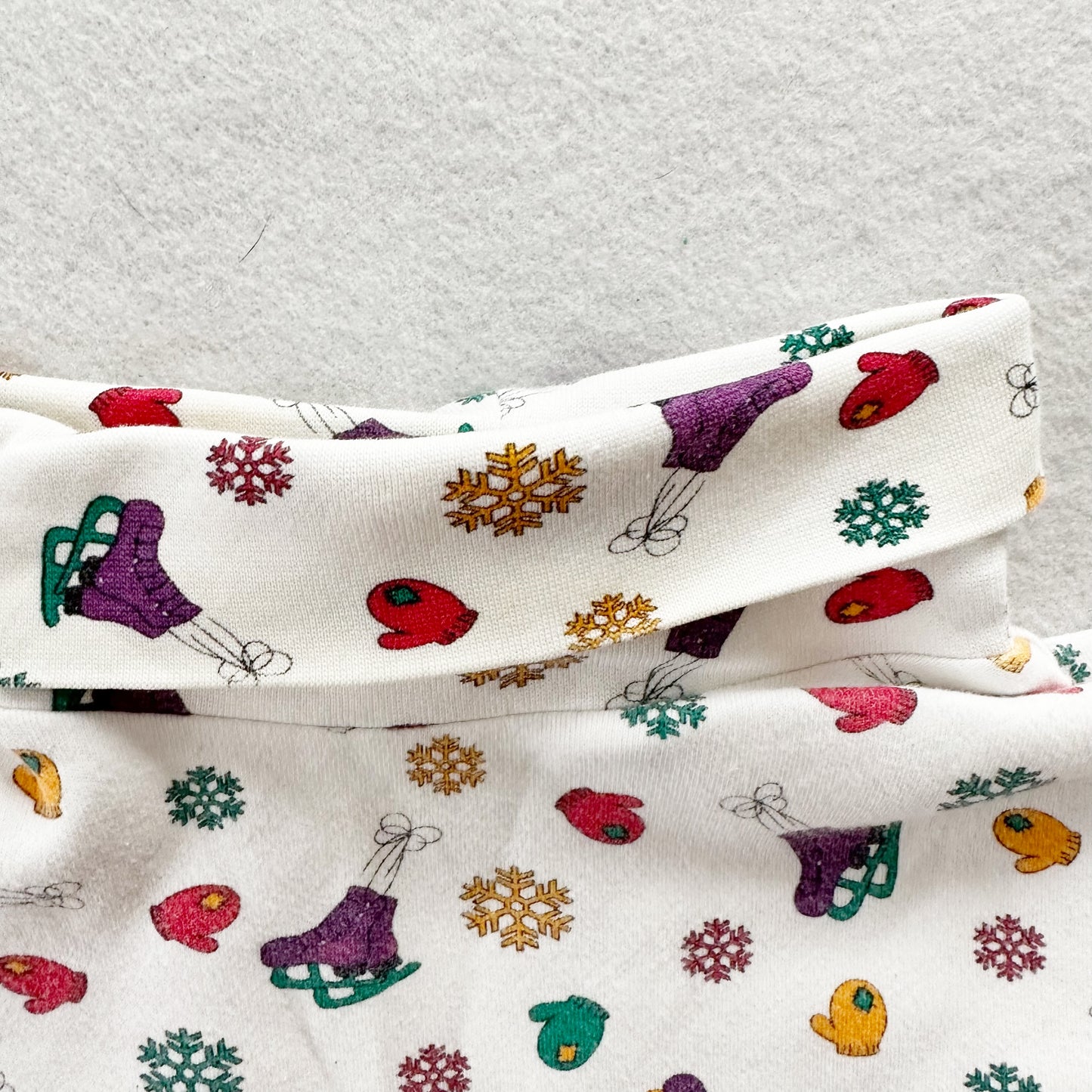 Honors Winter Print Turtleneck - Yellow Clover Vintage Kids Clothes