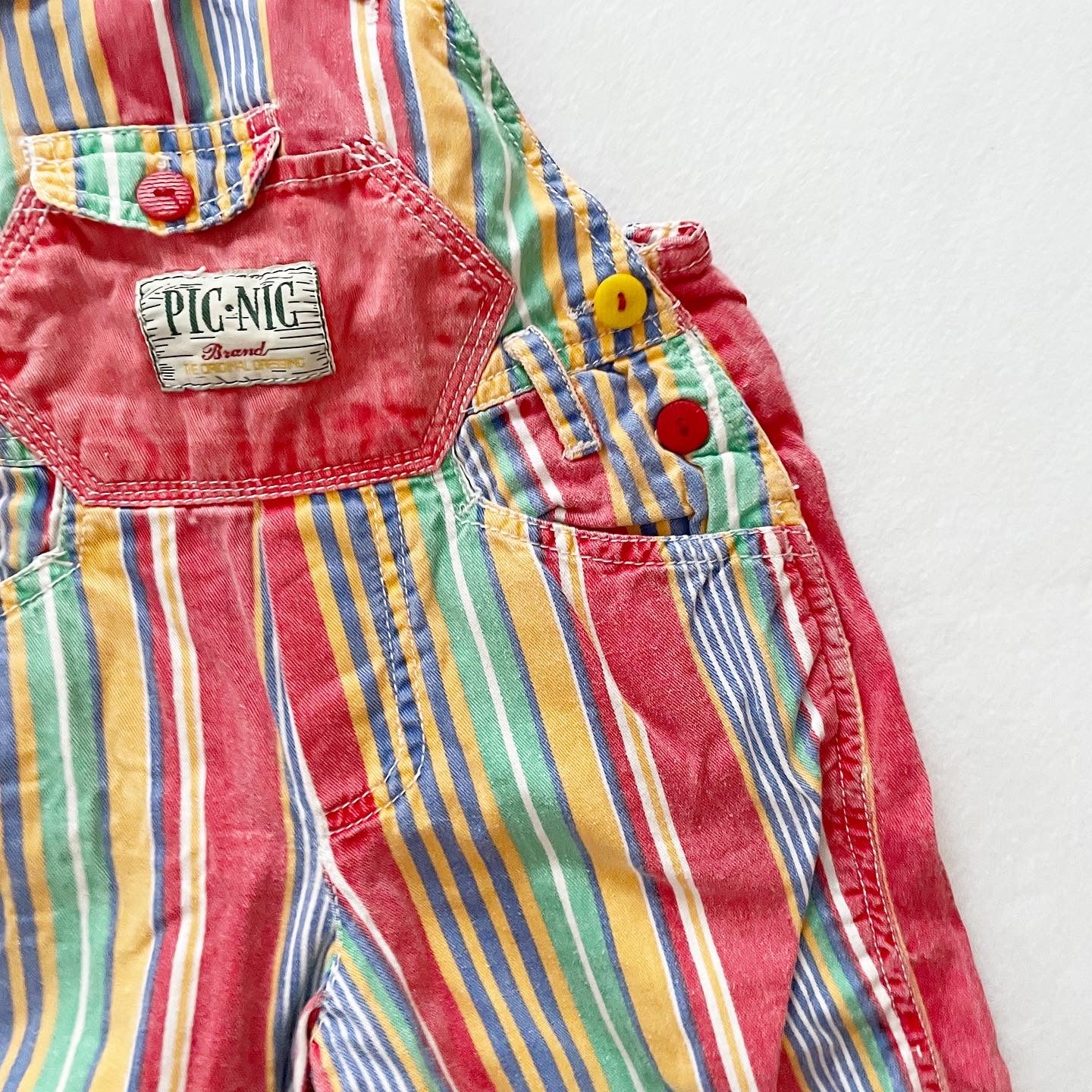 Striped Lightweight Overalls