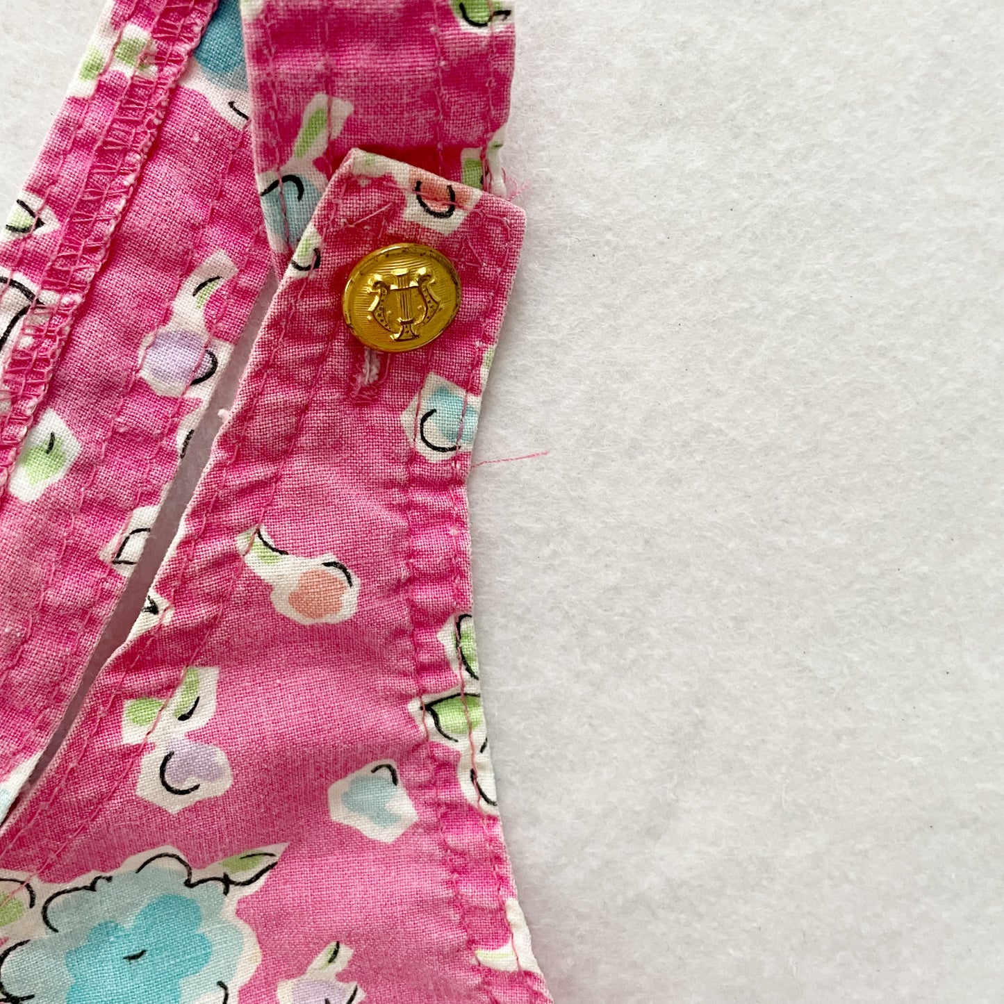 OshKosh Floral Crossfront Shortalls - Yellow Clover Vintage Kids Clothes