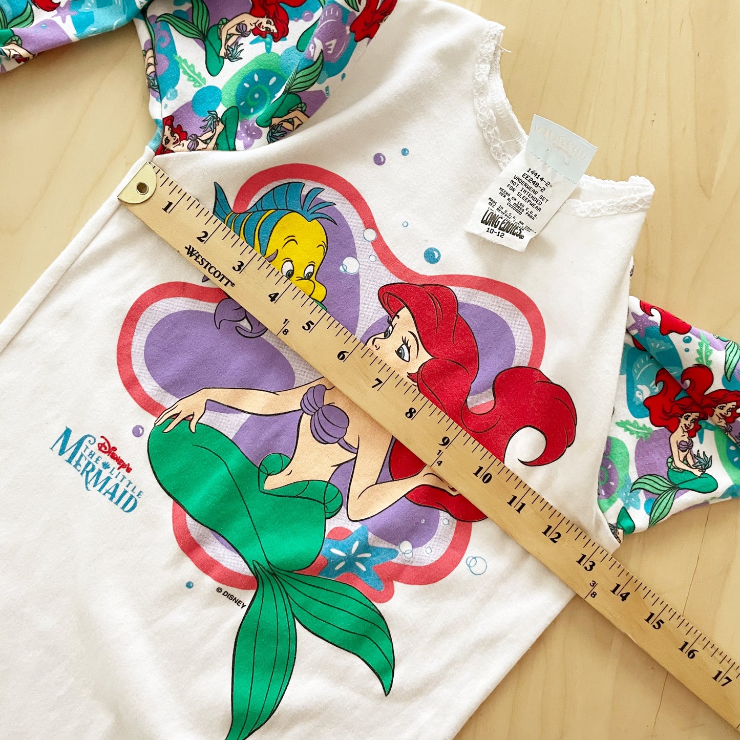 The Little Mermaid Long Sleeve Tee - Yellow Clover Vintage Kids Clothes