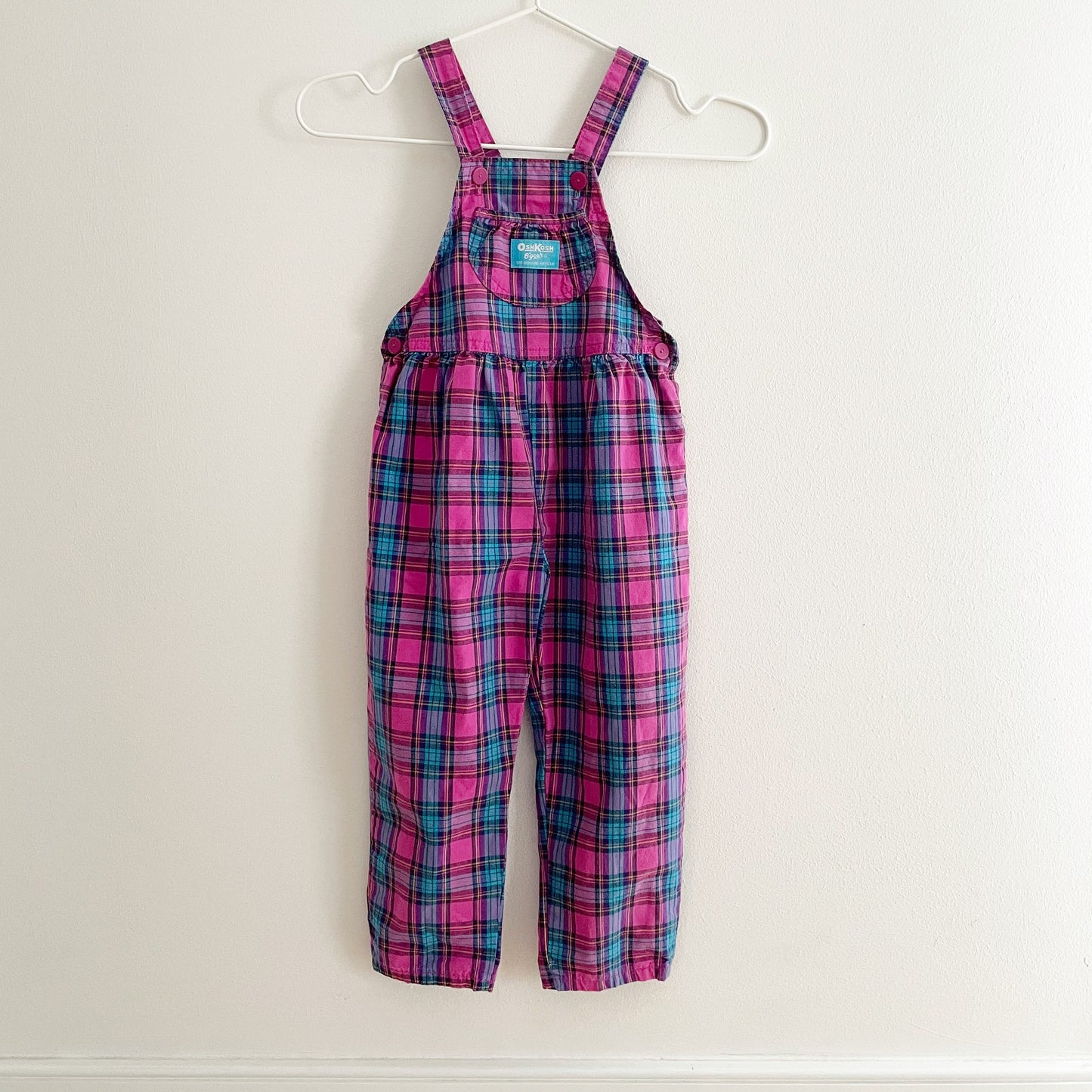 OshKosh Plaid Cotton Overalls