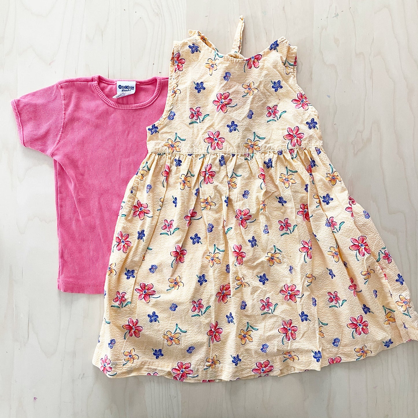 OshKosh Floral Check Dress Set