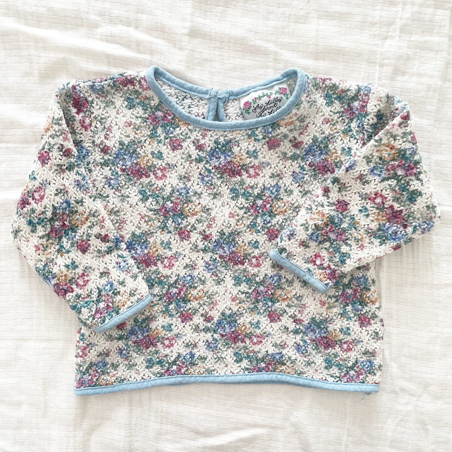Woven Floral Long Sleeve Top - Yellow Clover Vintage Kids Clothes