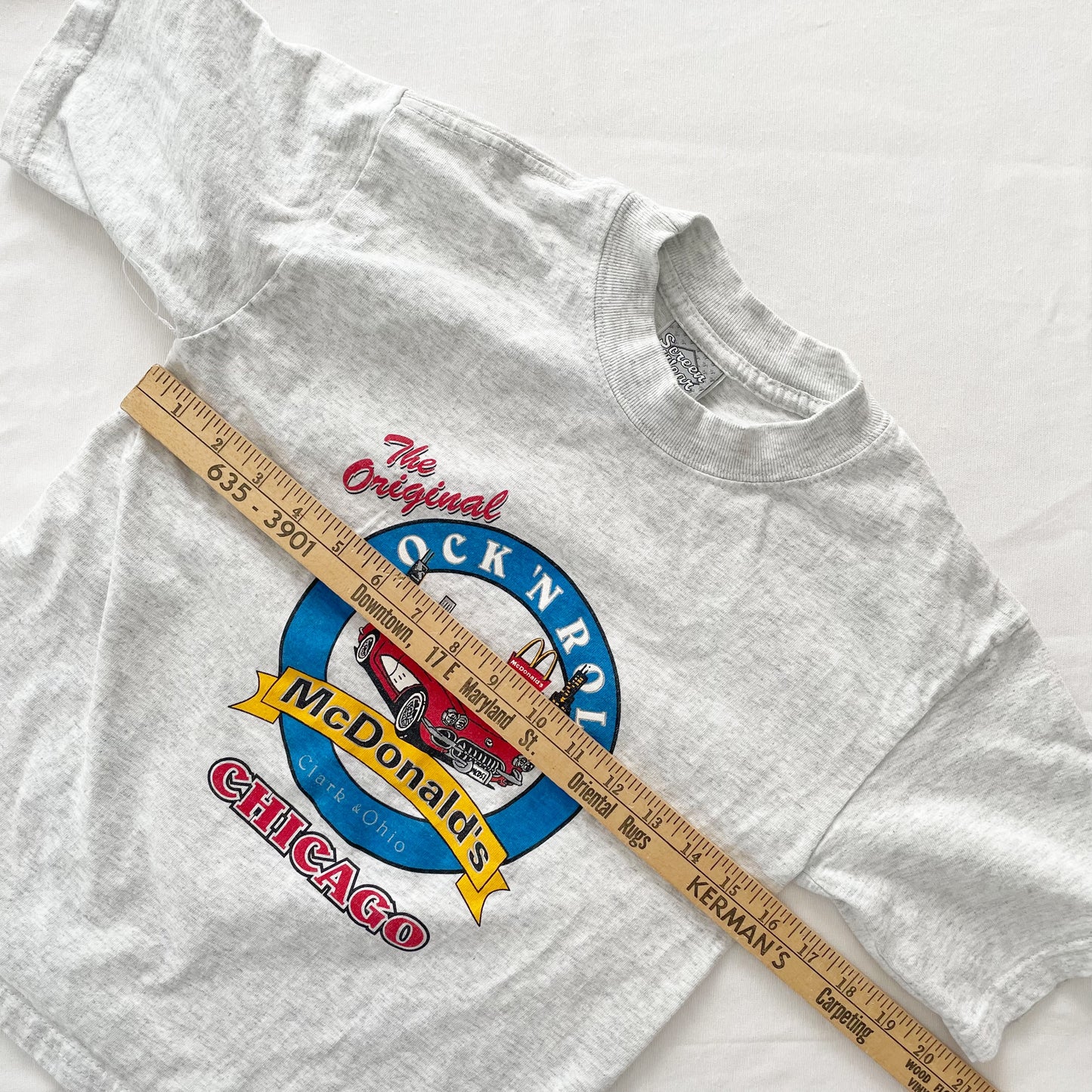 McDonald’s Chicago Graphic Tee • 8y - Yellow Clover Vintage Kids Clothes