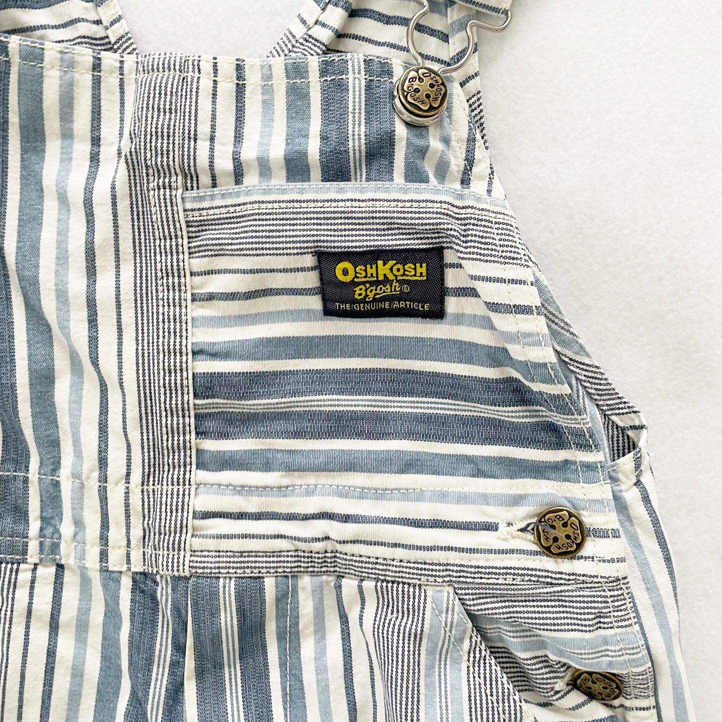 OshKosh Striped Shortalls - Yellow Clover Vintage Kids Clothes