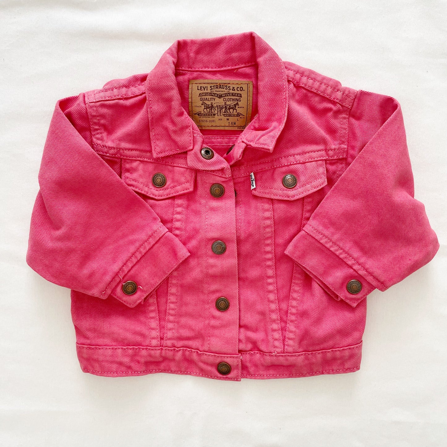 Levi’s Coral Pink Denim Jacket