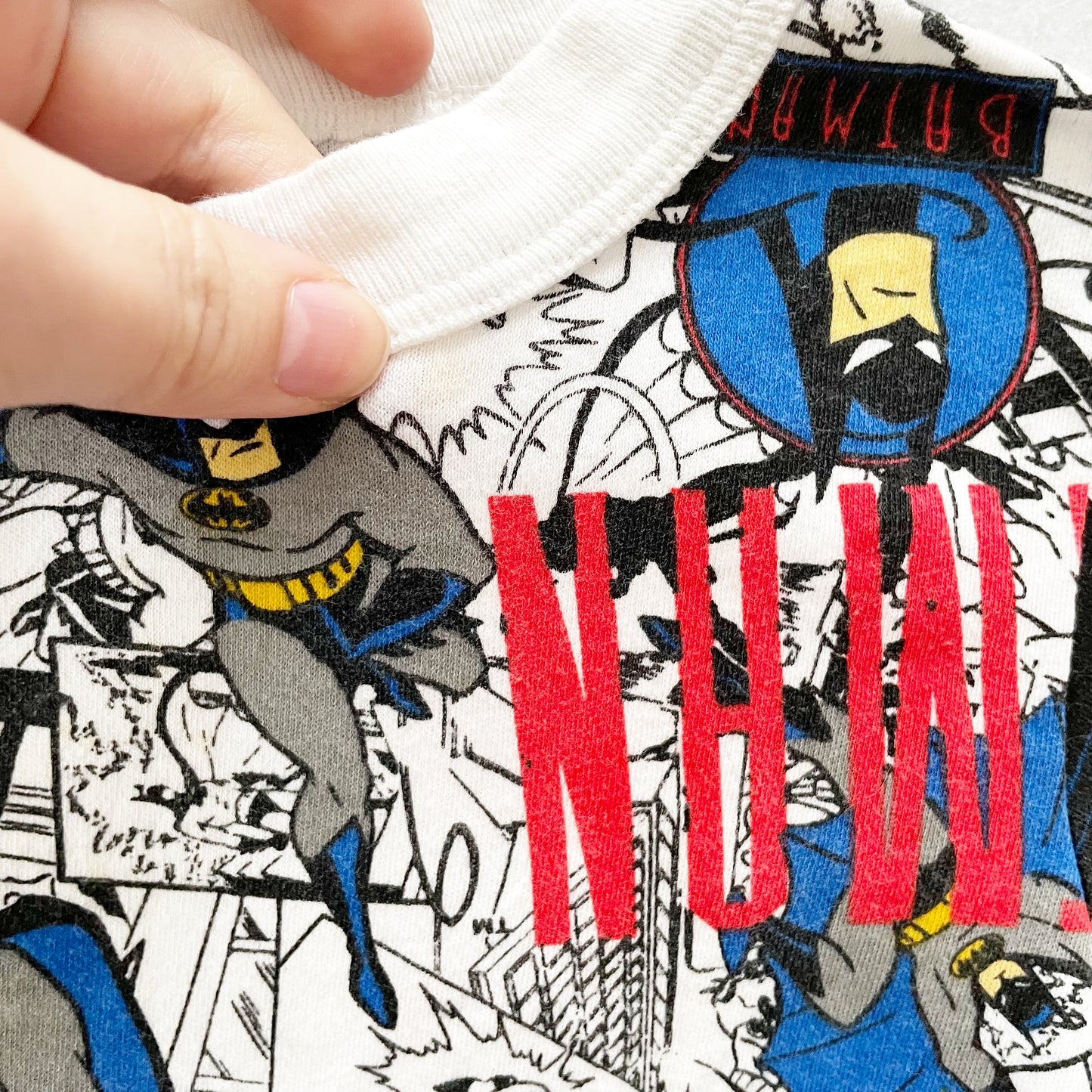 Vintage Batman Print Tee - Yellow Clover Vintage Kids Clothes