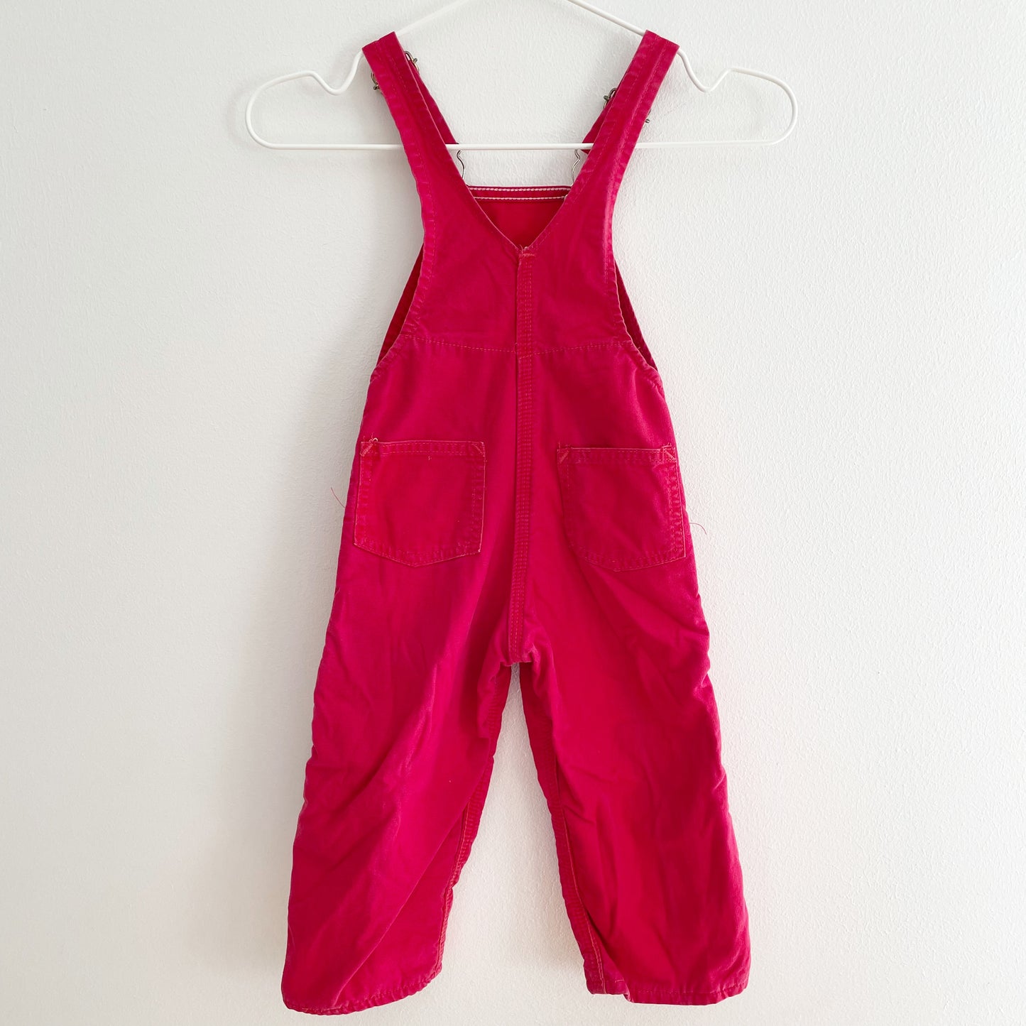 Carhartt Red Flannel-Lined Overalls • 2T (?) - Yellow Clover Vintage Kids Clothes