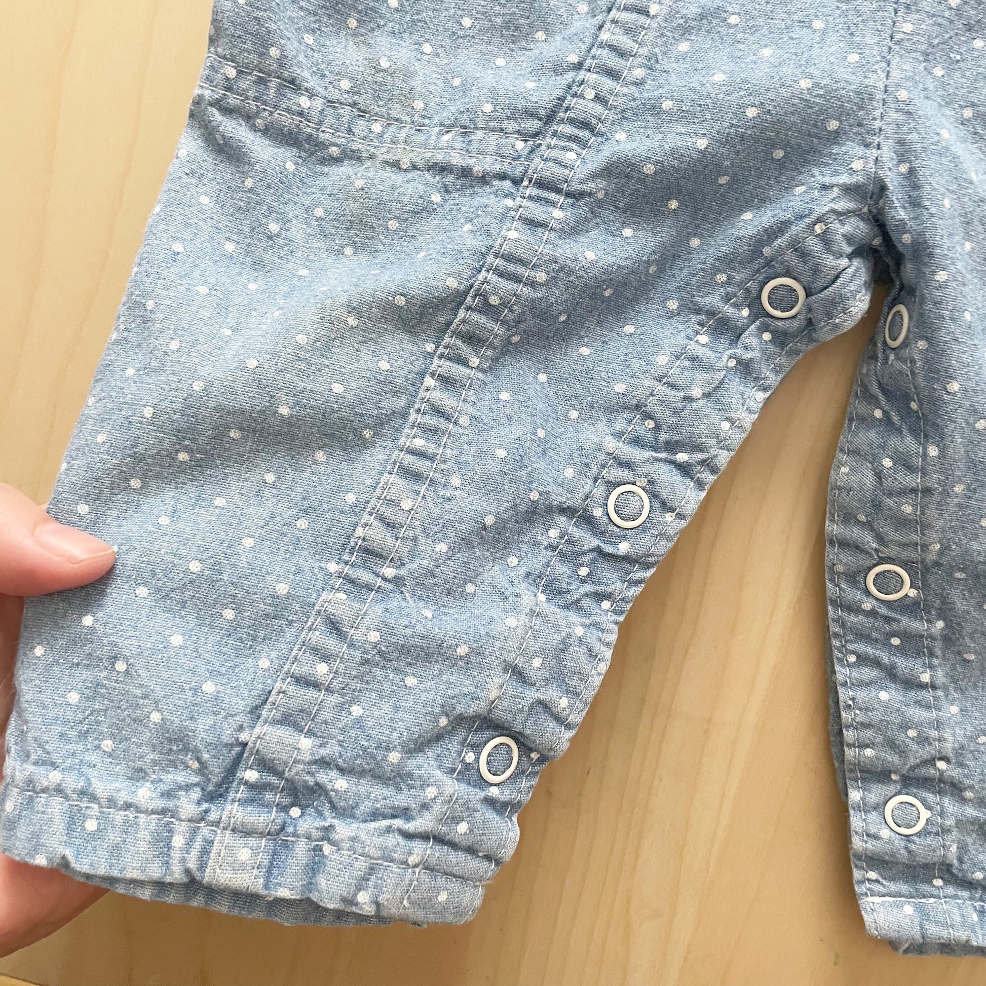 OshKosh Stripes and Dots Overalls - Yellow Clover Vintage Kids Clothes