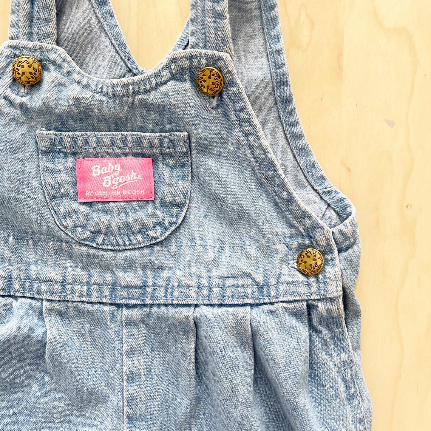 Vintage Baby B’gosh Lighter Wash Overalls - Yellow Clover Vintage Kids Clothes