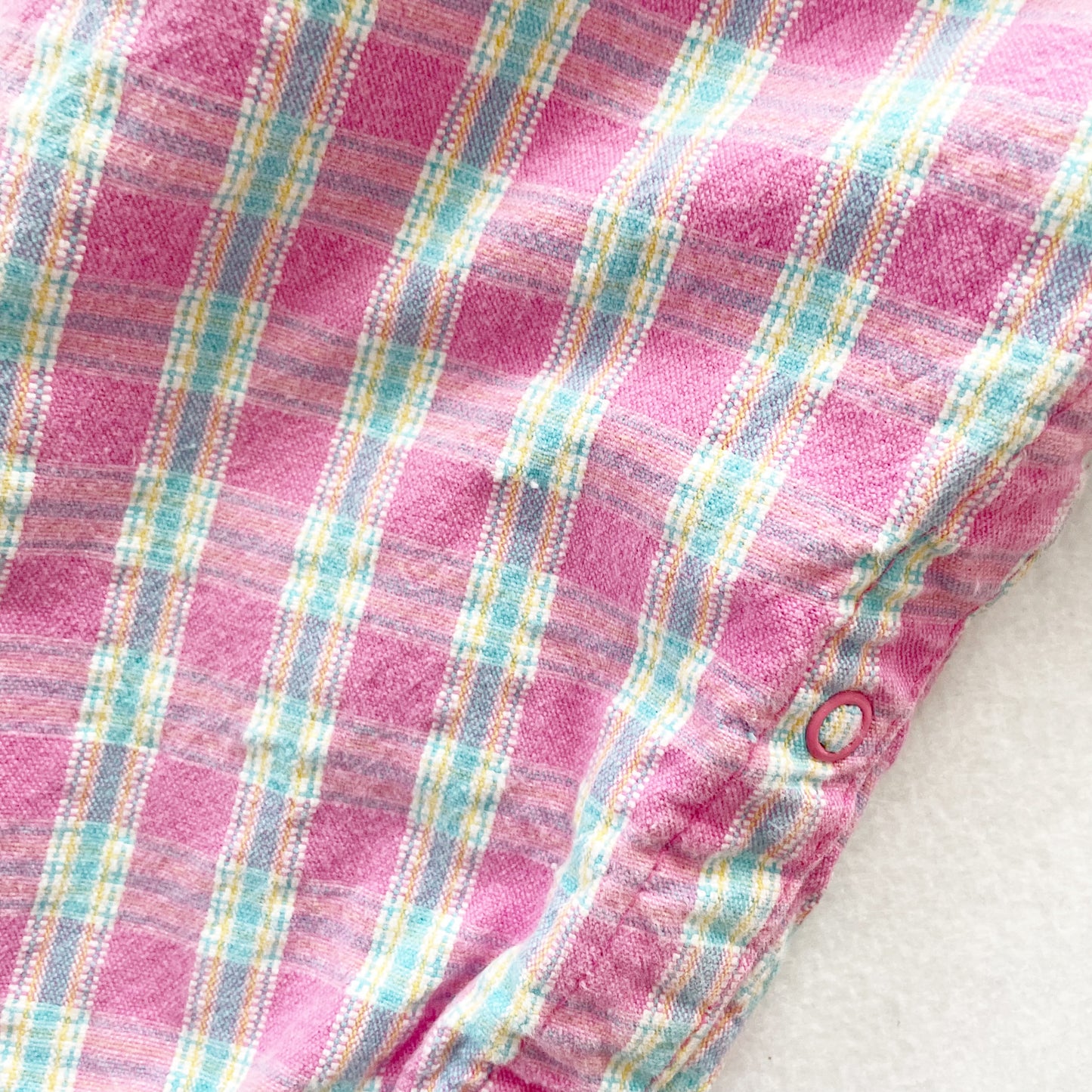 OshKosh Pink Plaid Bubble Overalls