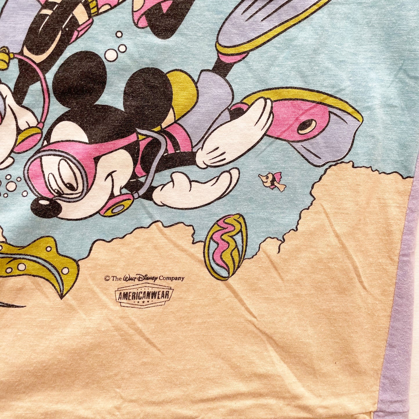 Americanwear Goofy and Mickey Scuba Tee - Yellow Clover Vintage Kids Clothes