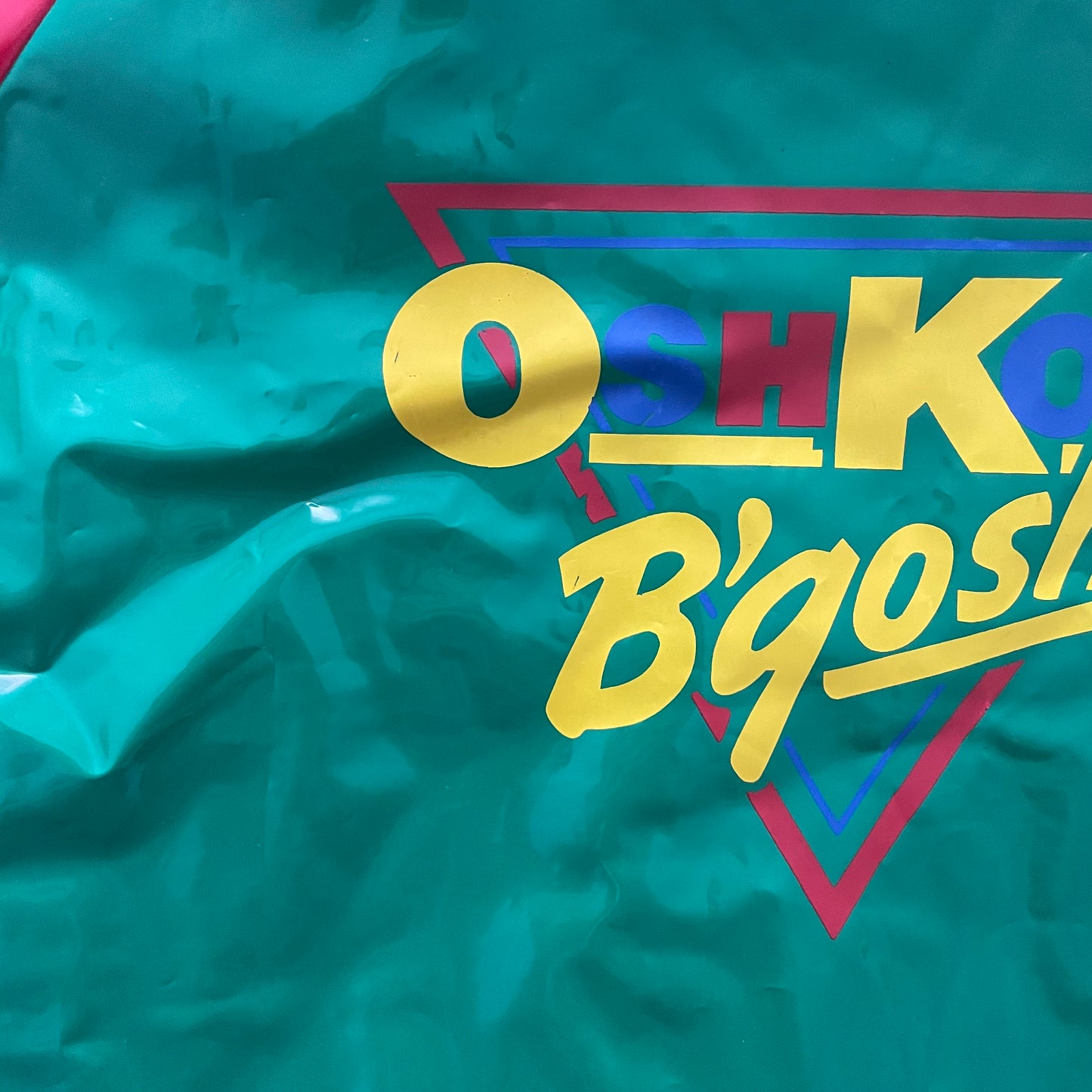 OshKosh Colorblock Logo Rain Coat - Yellow Clover Vintage Kids Clothes