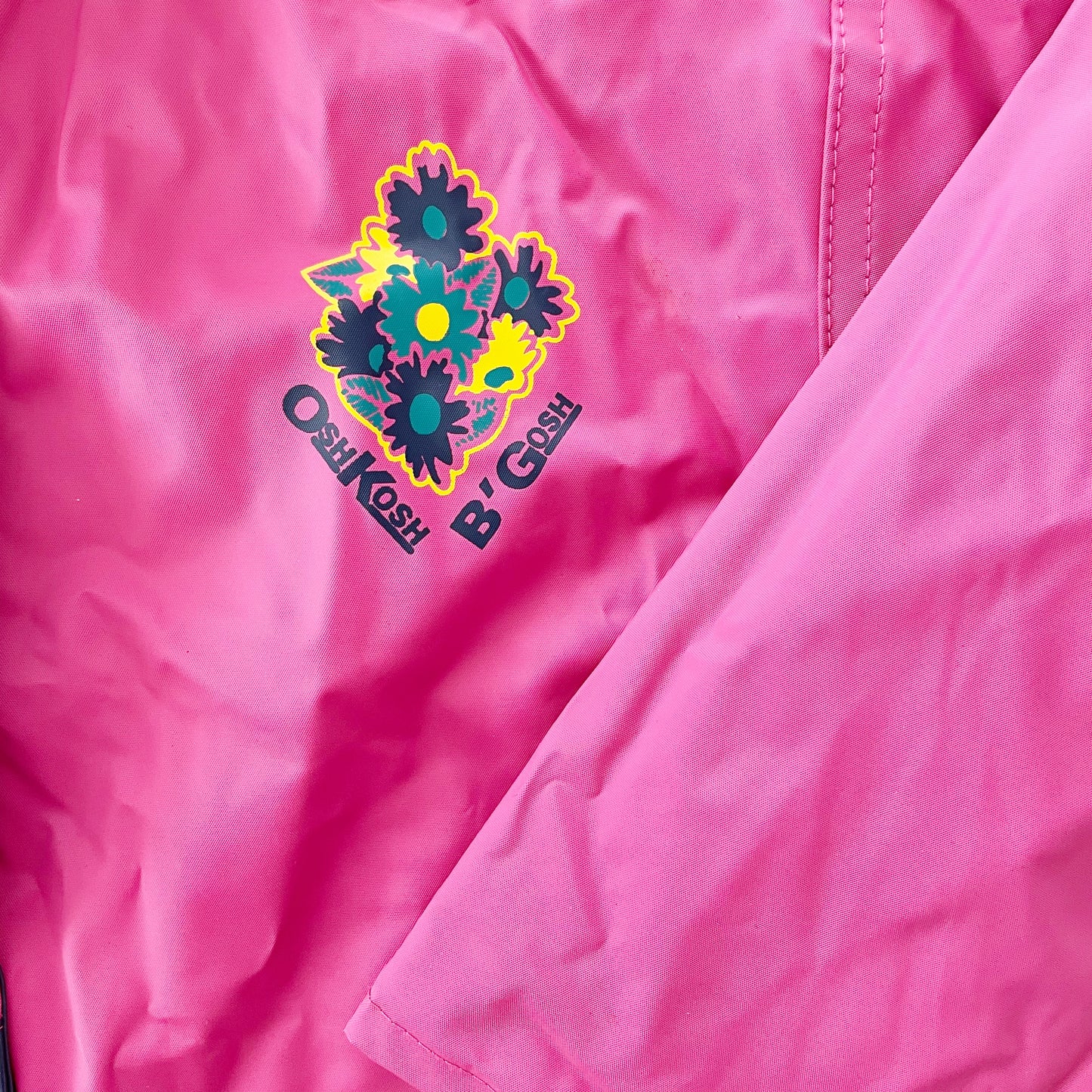 OshKosh Reversible Rain Jacket - Yellow Clover Vintage Kids Clothes