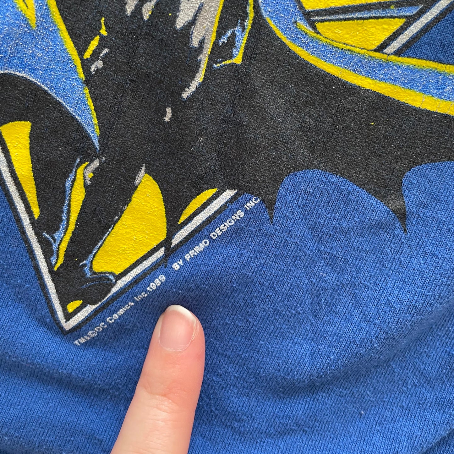 Vintage 1989 Batman Kids Graphic Tee - Yellow Clover Vintage Kids Clothes