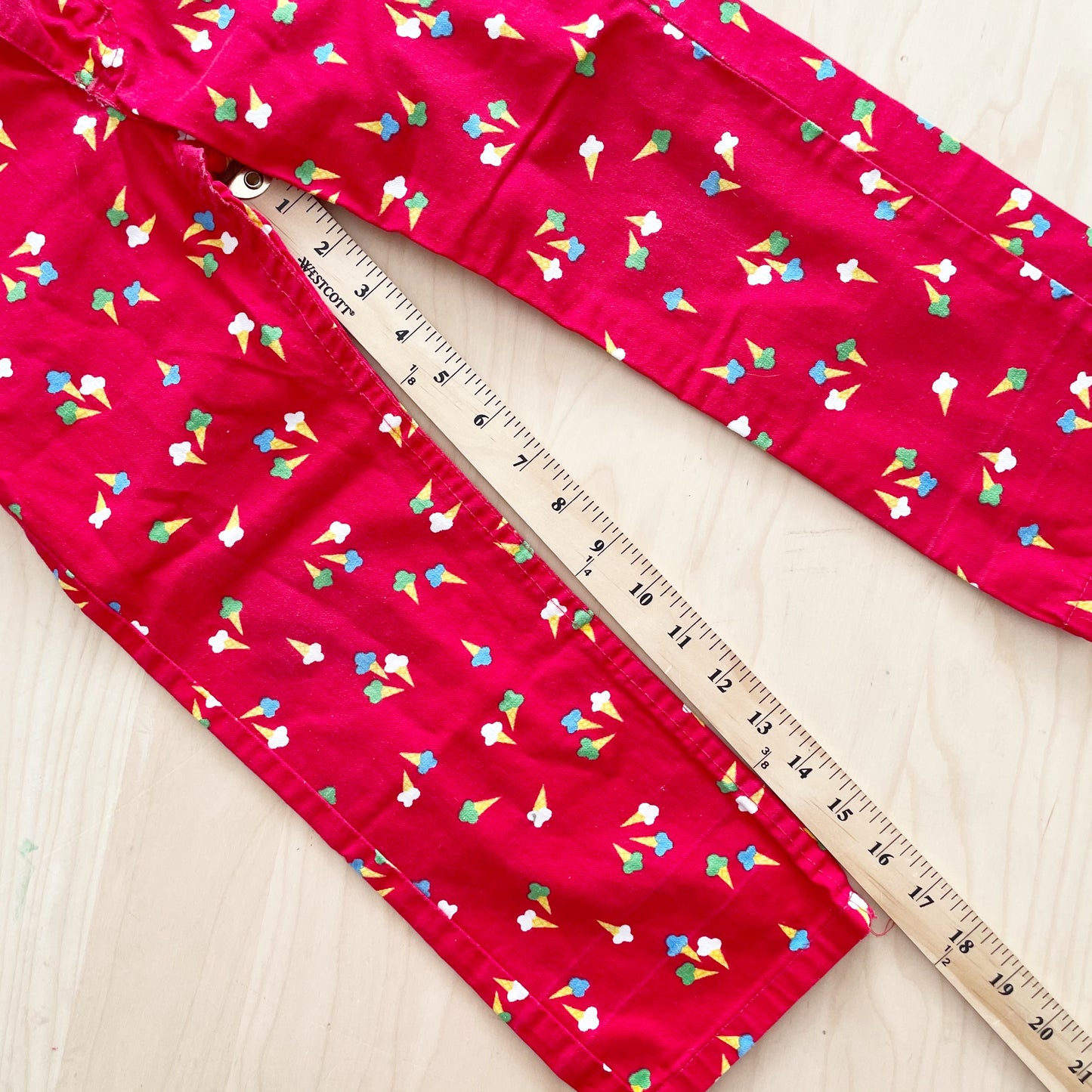 OshKosh Ice Cream Cone Print Pants - Yellow Clover Vintage Kids Clothes
