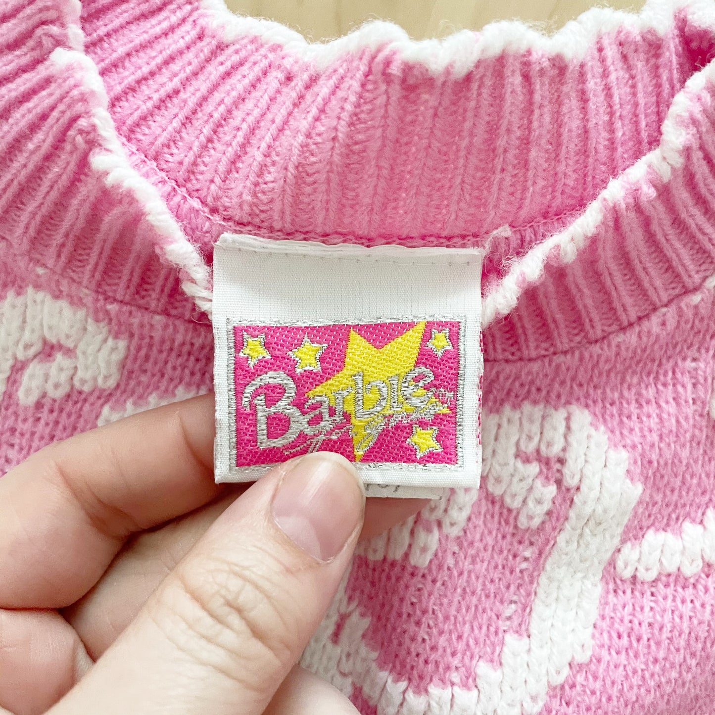 Vintage Barbie Sweater - Yellow Clover Vintage Kids Clothes