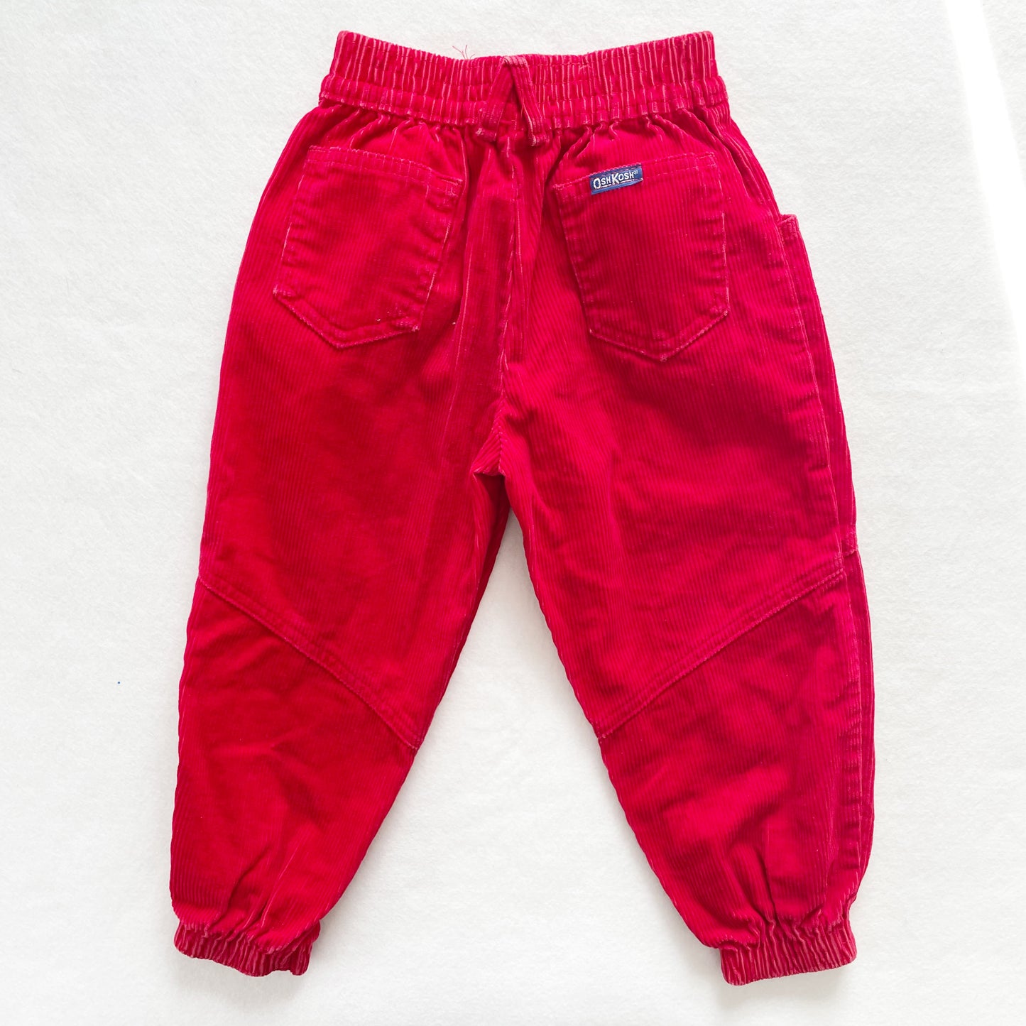 OshKosh Red Cord Joggers - Yellow Clover Vintage Kids Clothes