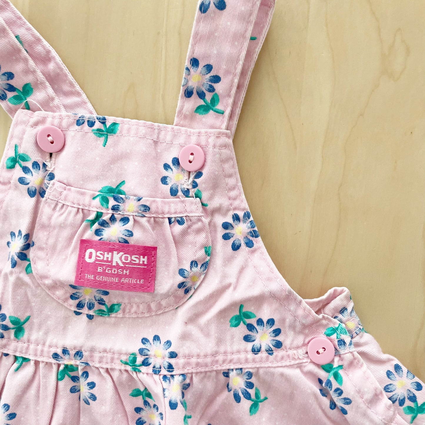 OshKosh Daisy Floral Skirtall - Yellow Clover Vintage Kids Clothes