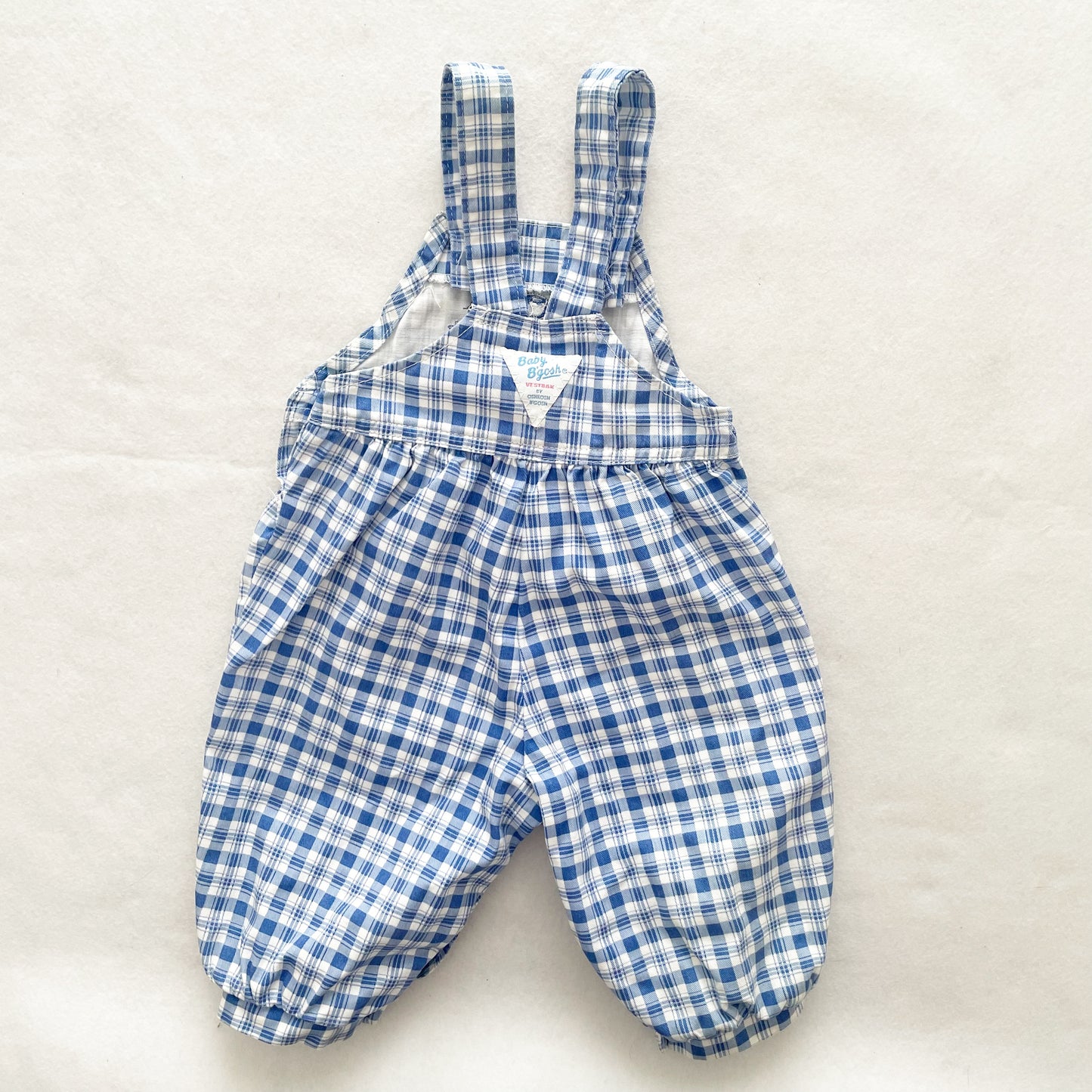 Baby B’gosh Teacup Plaid Overalls - Yellow Clover Vintage Kids Clothes