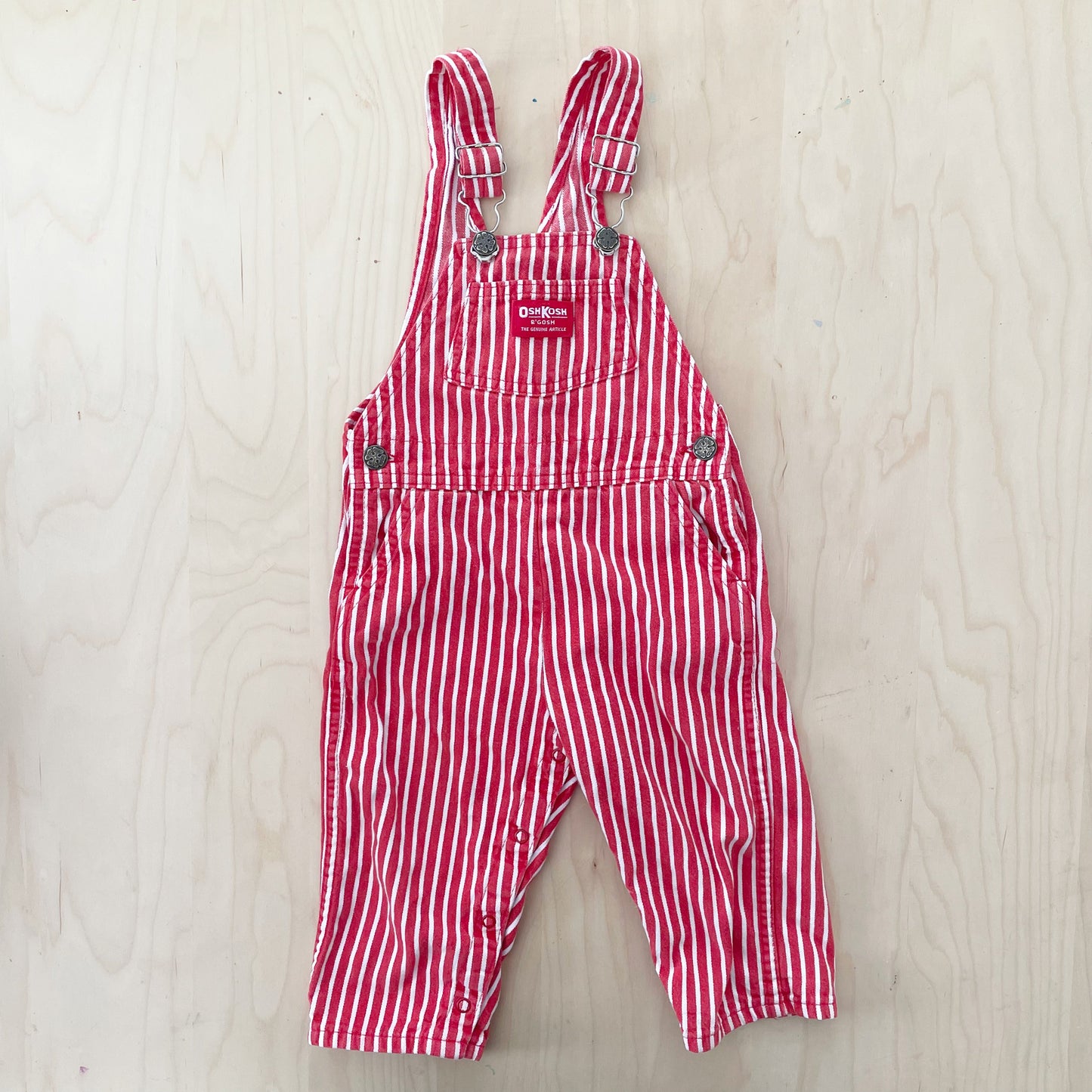 OshKosh Wider Stripe Red Overalls