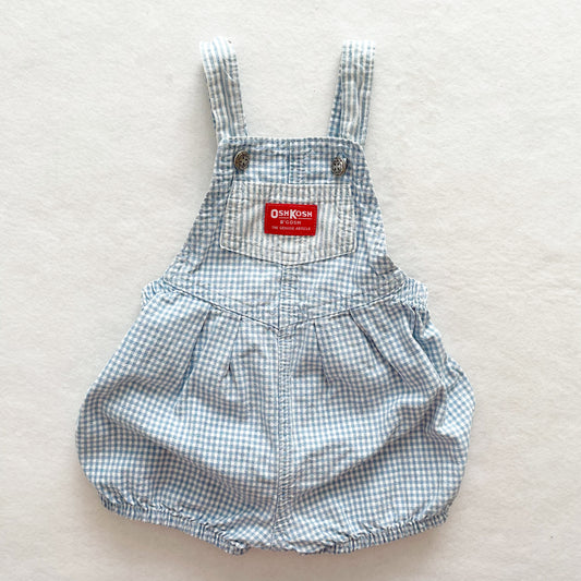 Vintage OshKosh Blue Gingham Bubble Romper