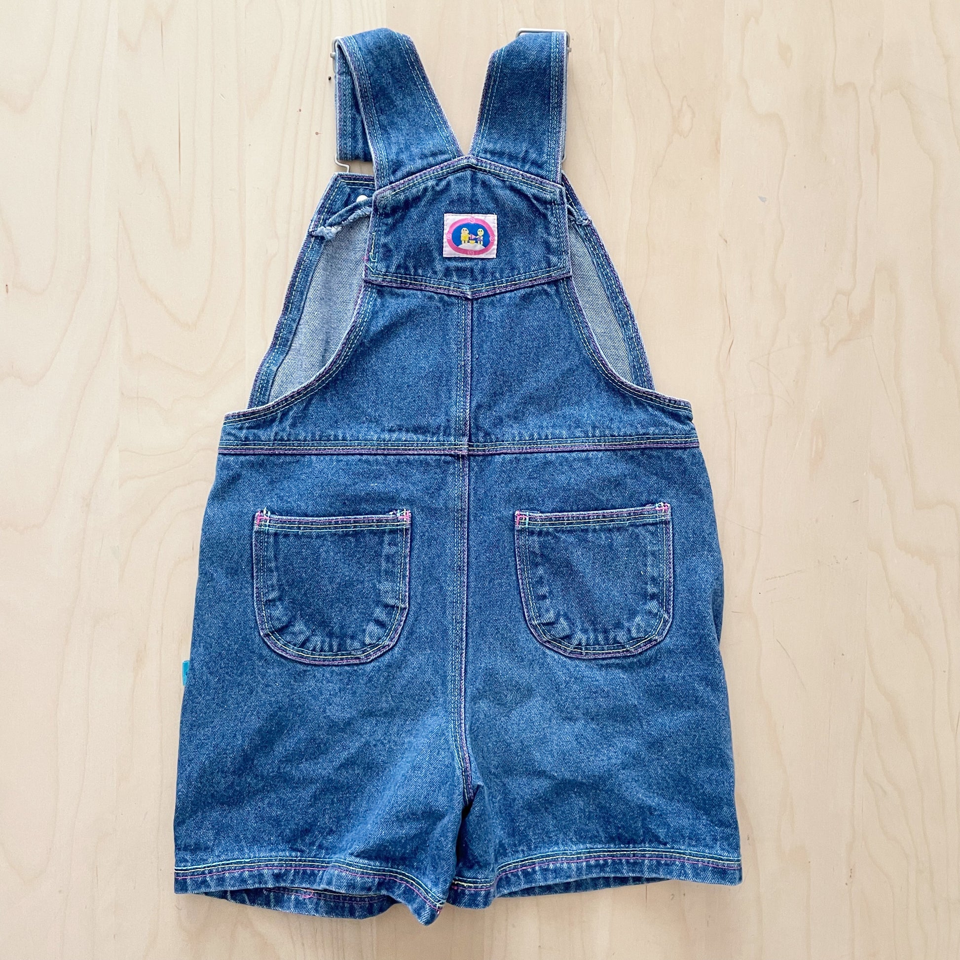 Blue’s Clues Denim Shortall Overalls - Yellow Clover Vintage Kids Clothes