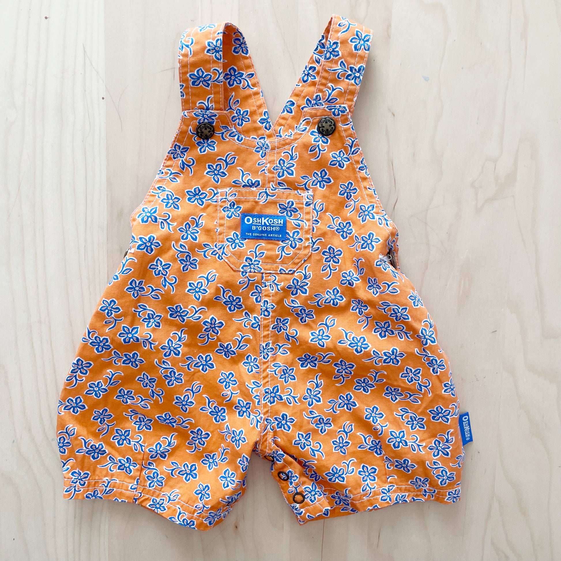 Vintage OshKosh Flower Print Bubble Romper