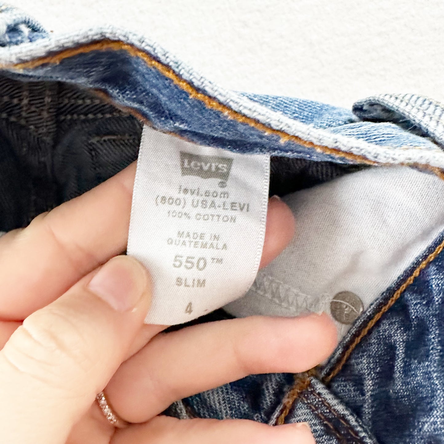 Levi’s 550 Medium Wash Jeans - Yellow Clover Vintage Kids Clothes