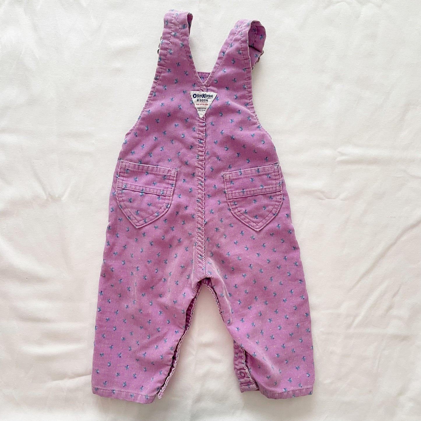 OshKosh Light Purple Floral Cord Overalls