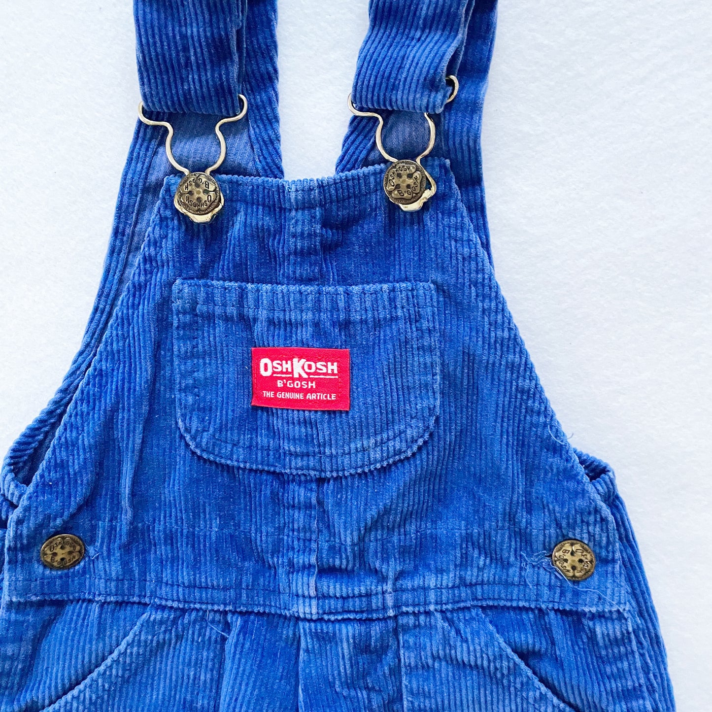 OshKosh Blue Cord Overalls - Yellow Clover Vintage Kids Clothes