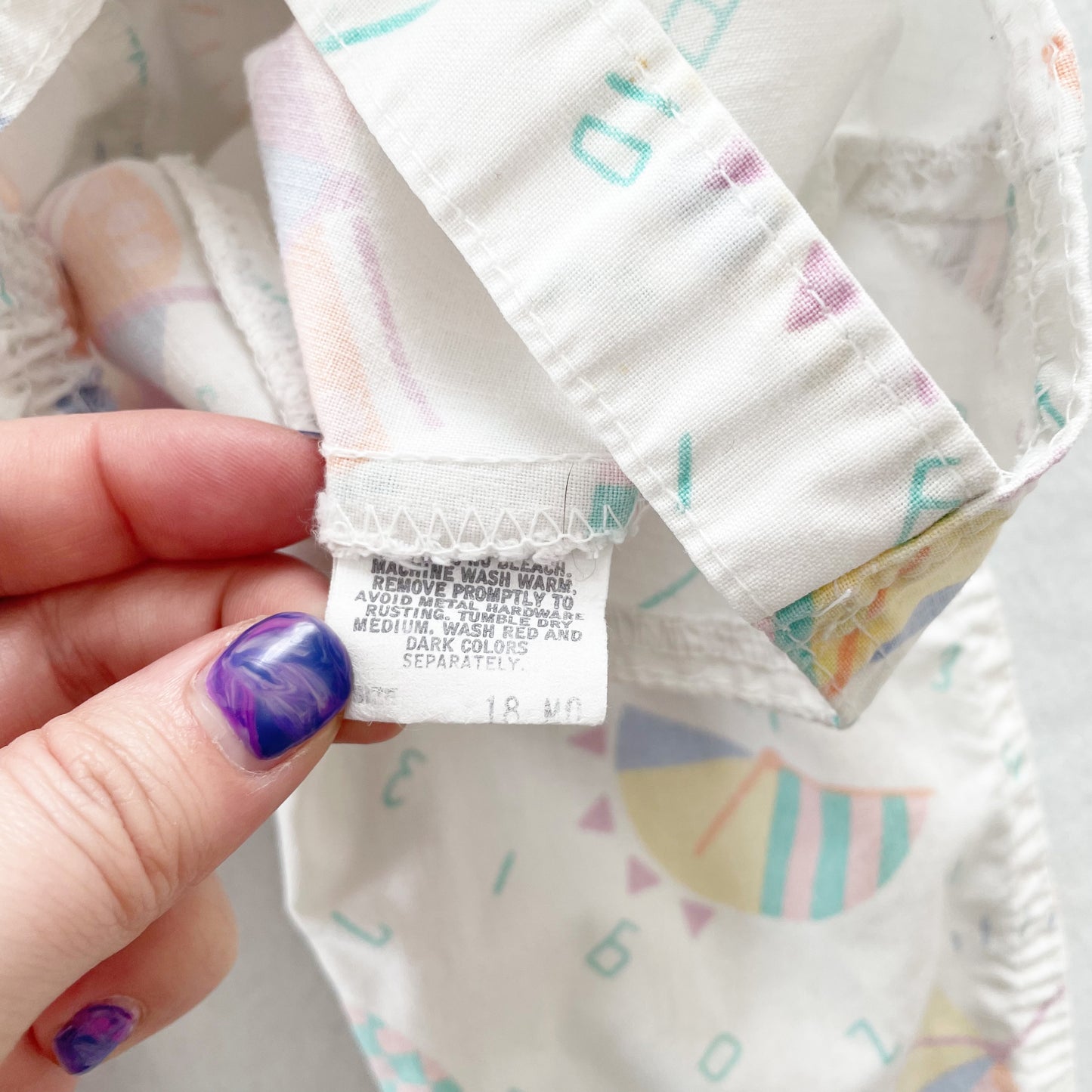 OshKosh Pastel Clocks Overalls