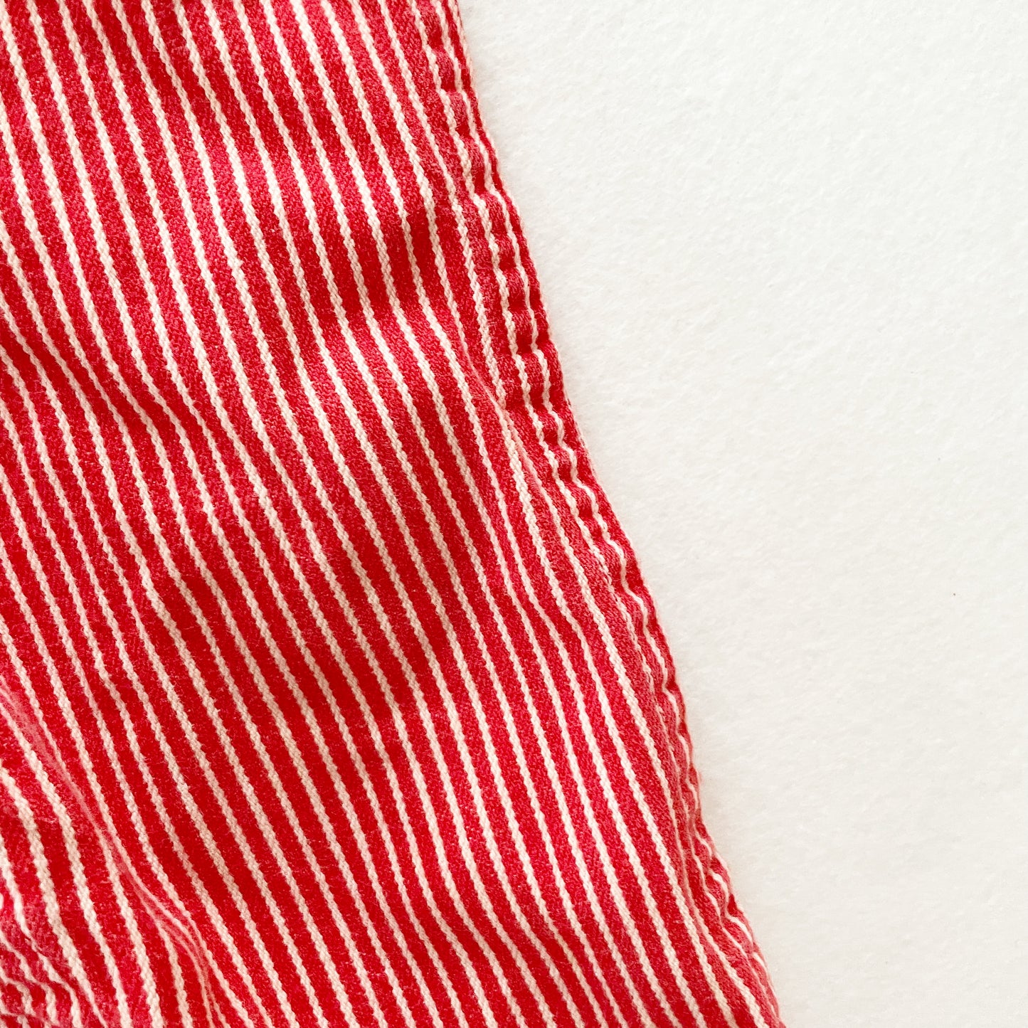 OshKosh Red Hickory Stripe Overalls