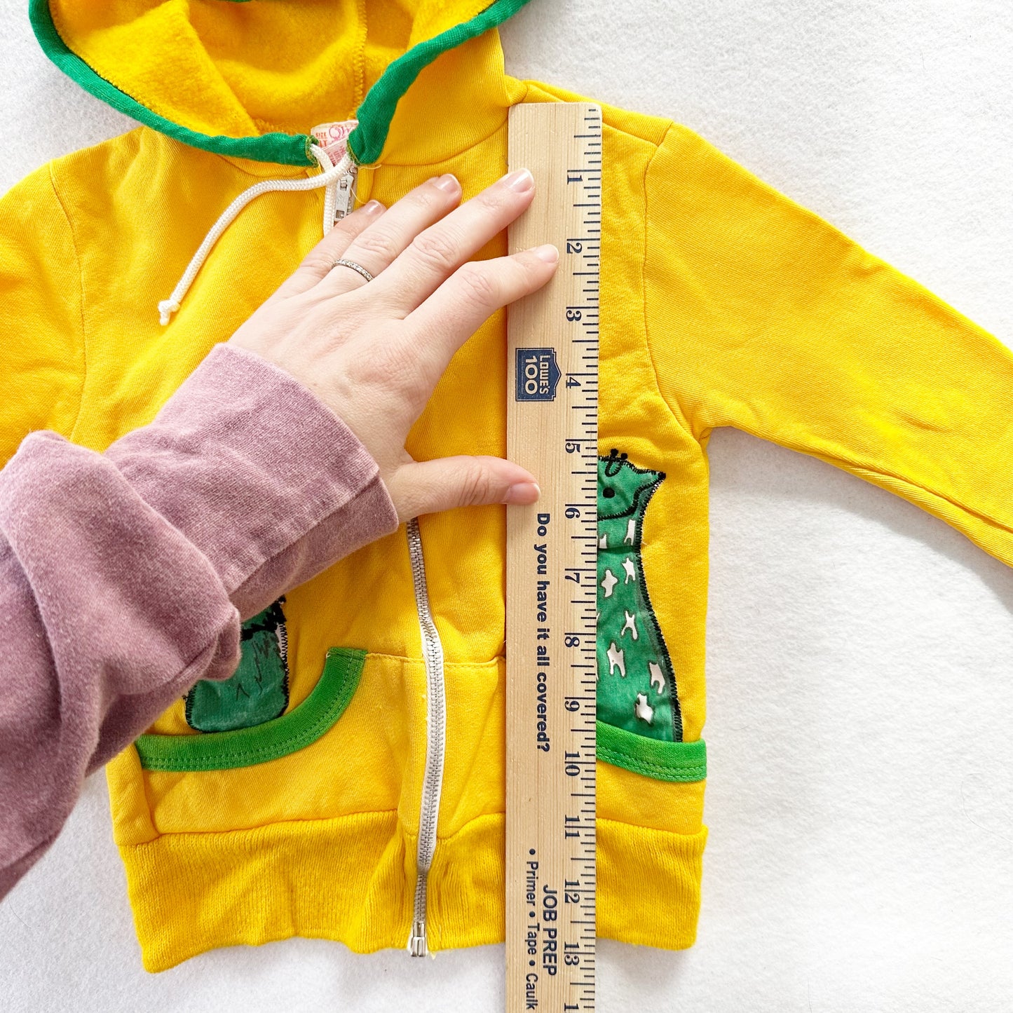 Wear Me Animal Pocket Hoodie - Yellow Clover Vintage Kids Clothes