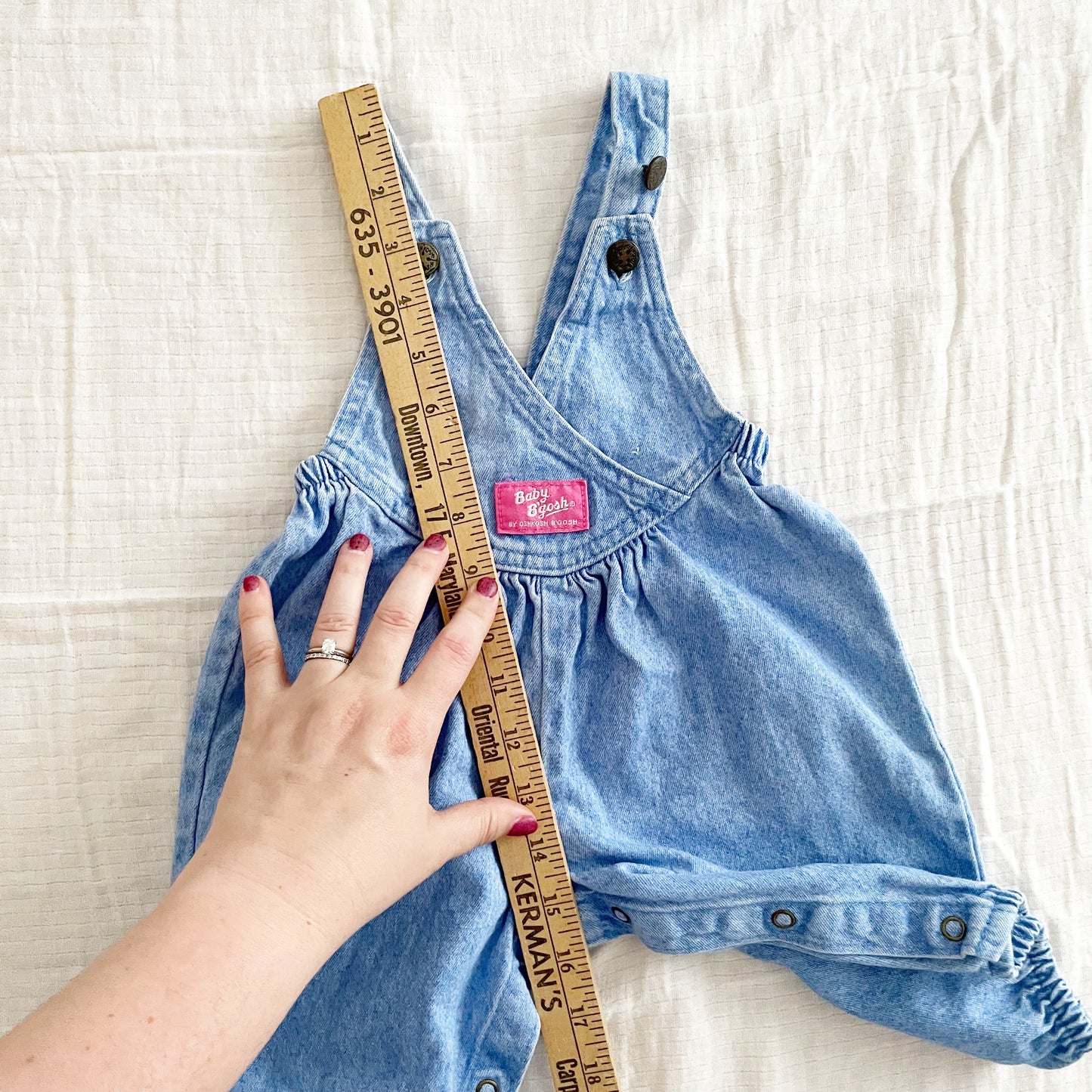 Baby B’gosh Cross Front Bubble Overalls - Yellow Clover Vintage Kids Clothes