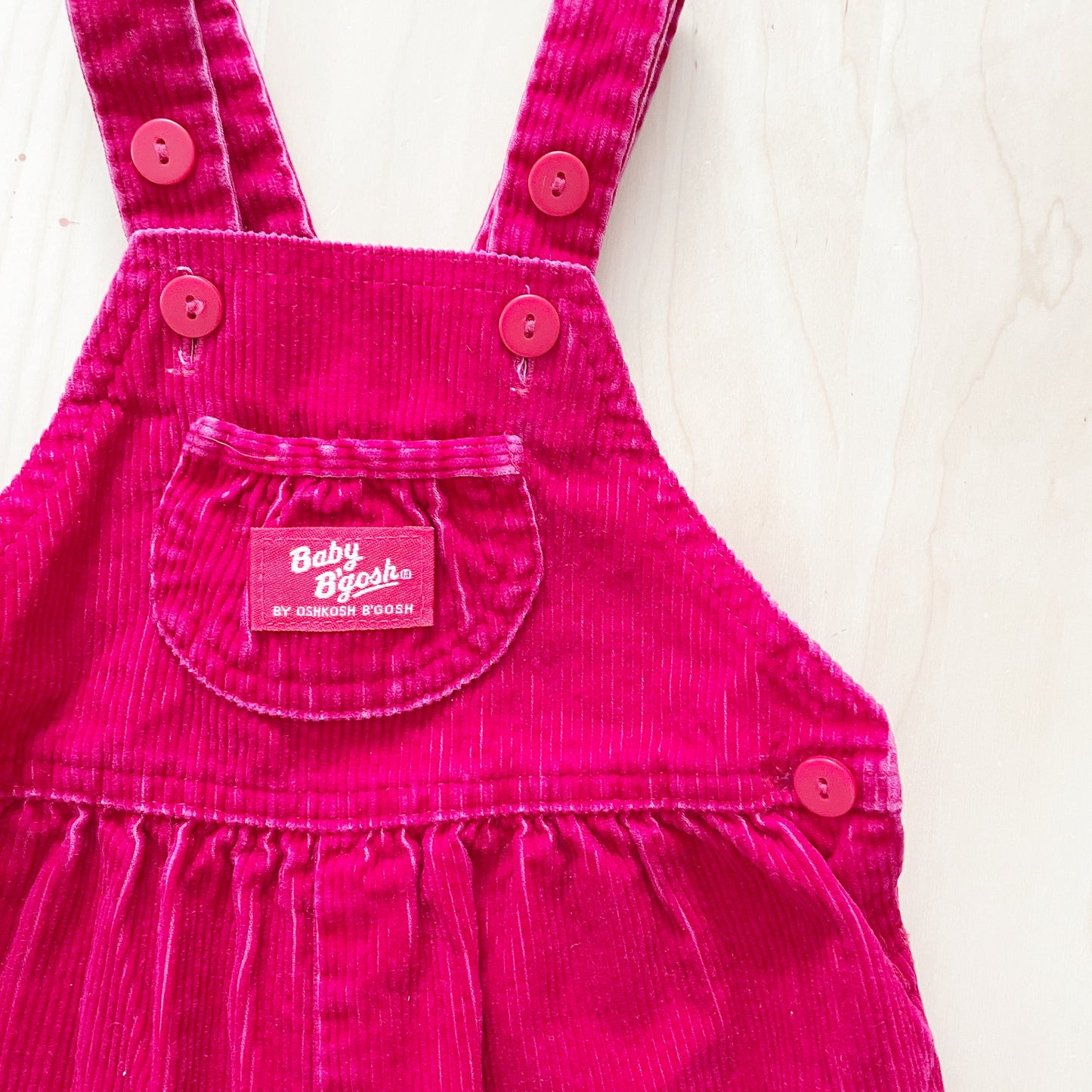 Vintage Baby B’gosh Cranberry Red Cord Overalls