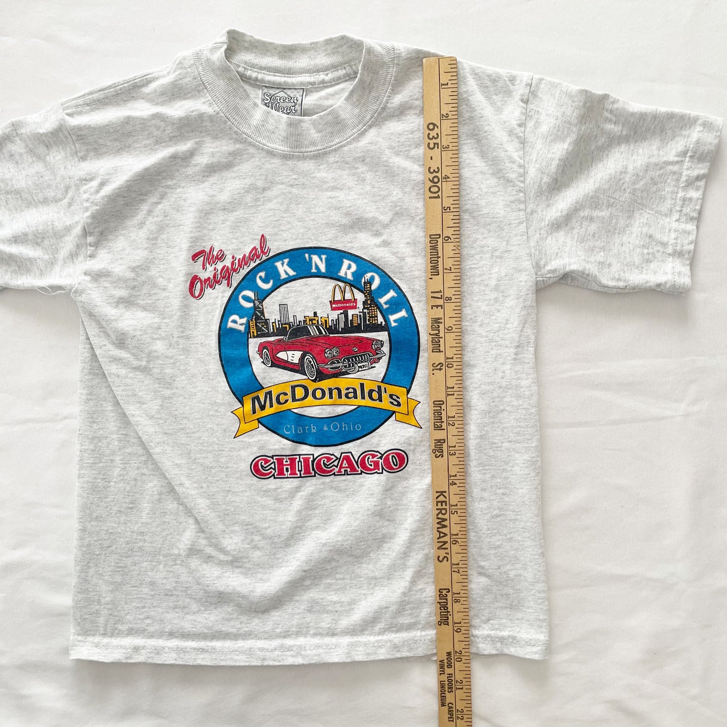 McDonald’s Chicago Graphic Tee • 8y - Yellow Clover Vintage Kids Clothes