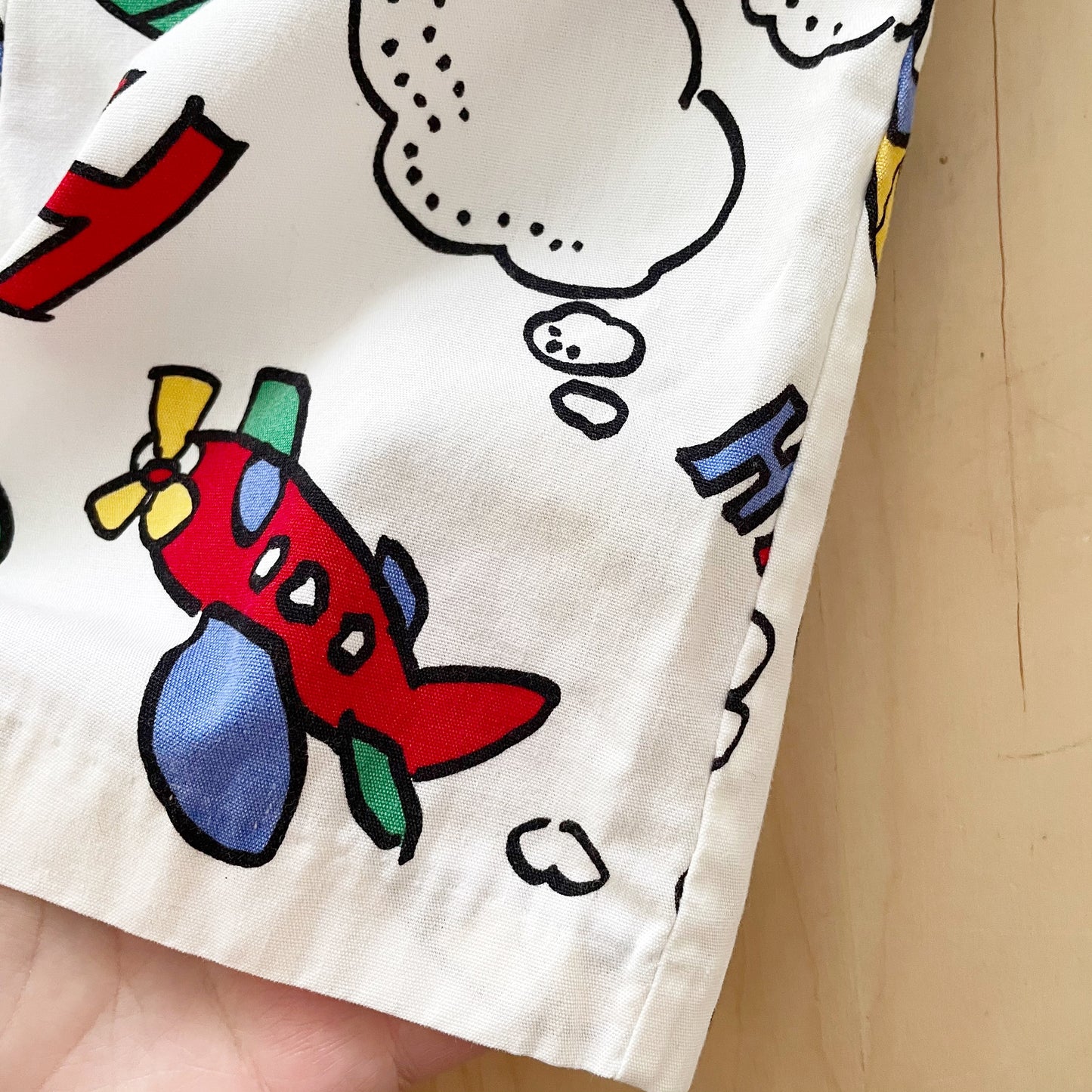 Airplane Hot Air Balloon Romper - Yellow Clover Vintage Kids Clothes